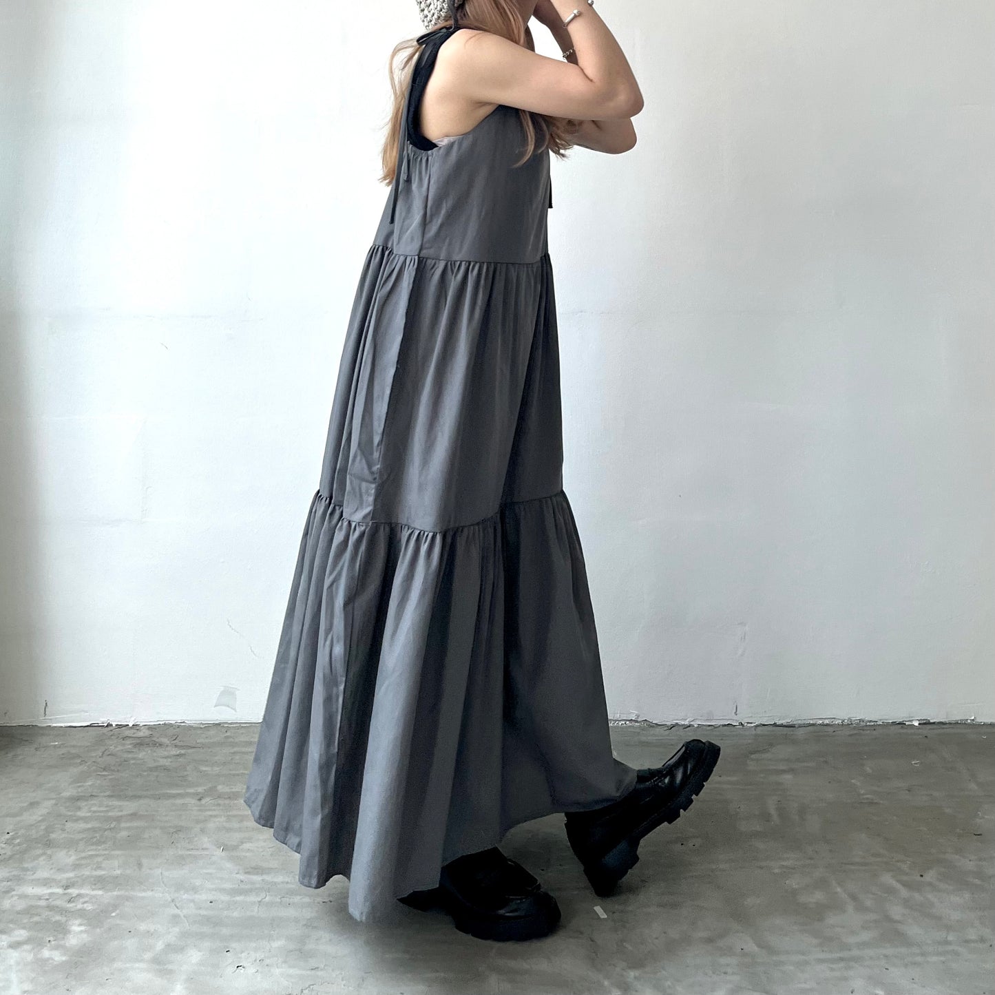 OP33- Ribbon Tiered One Piece | Grey | Black | Green