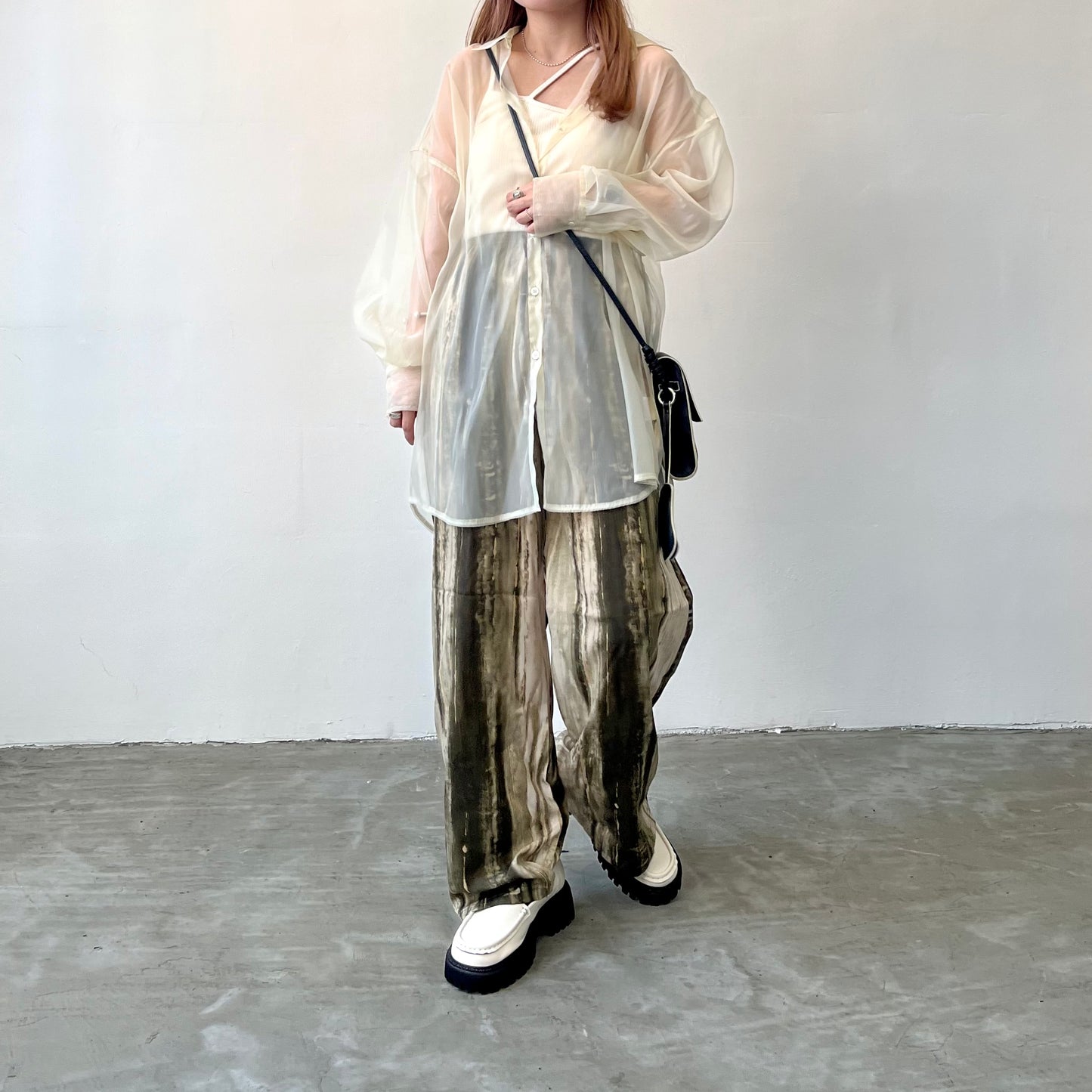 PT28- Tree Pattern Pants | Green | Black