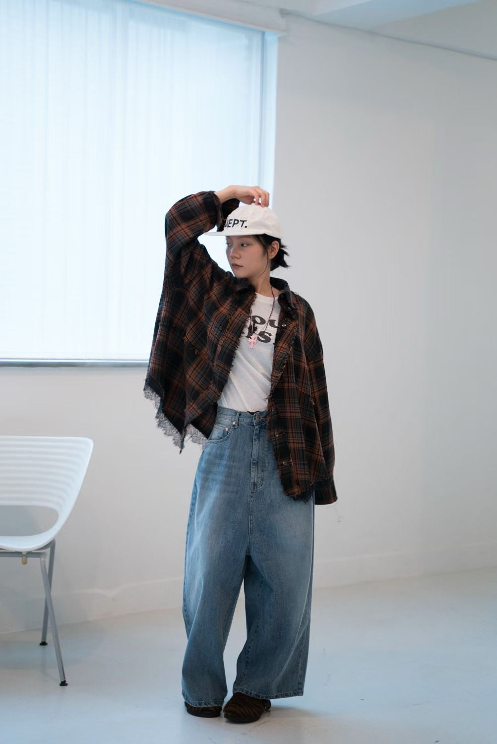 "早鳥優惠" TP650- 超美多變格仔 | Navy | Brown