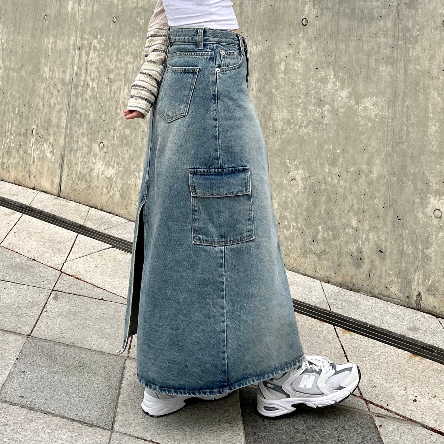 SK28- Worker Denim Skirt