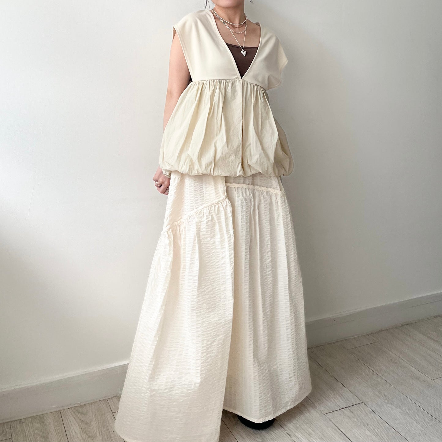 SK123- Flared Skirt | Ivory | Blue | Black