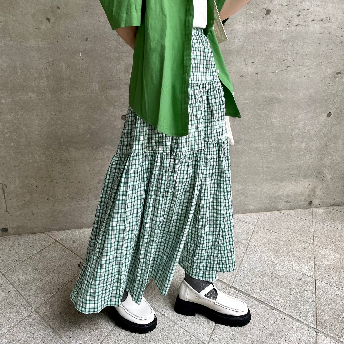 SK29 - Candy Color Checked Skirt | Pink | Blue | Green