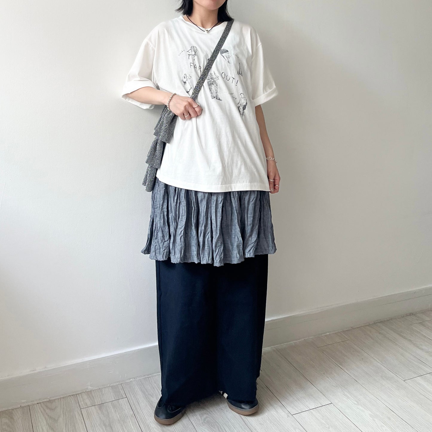 SK110- 直身牛仔裙 with Belt | Beige | Navy ( S / M )