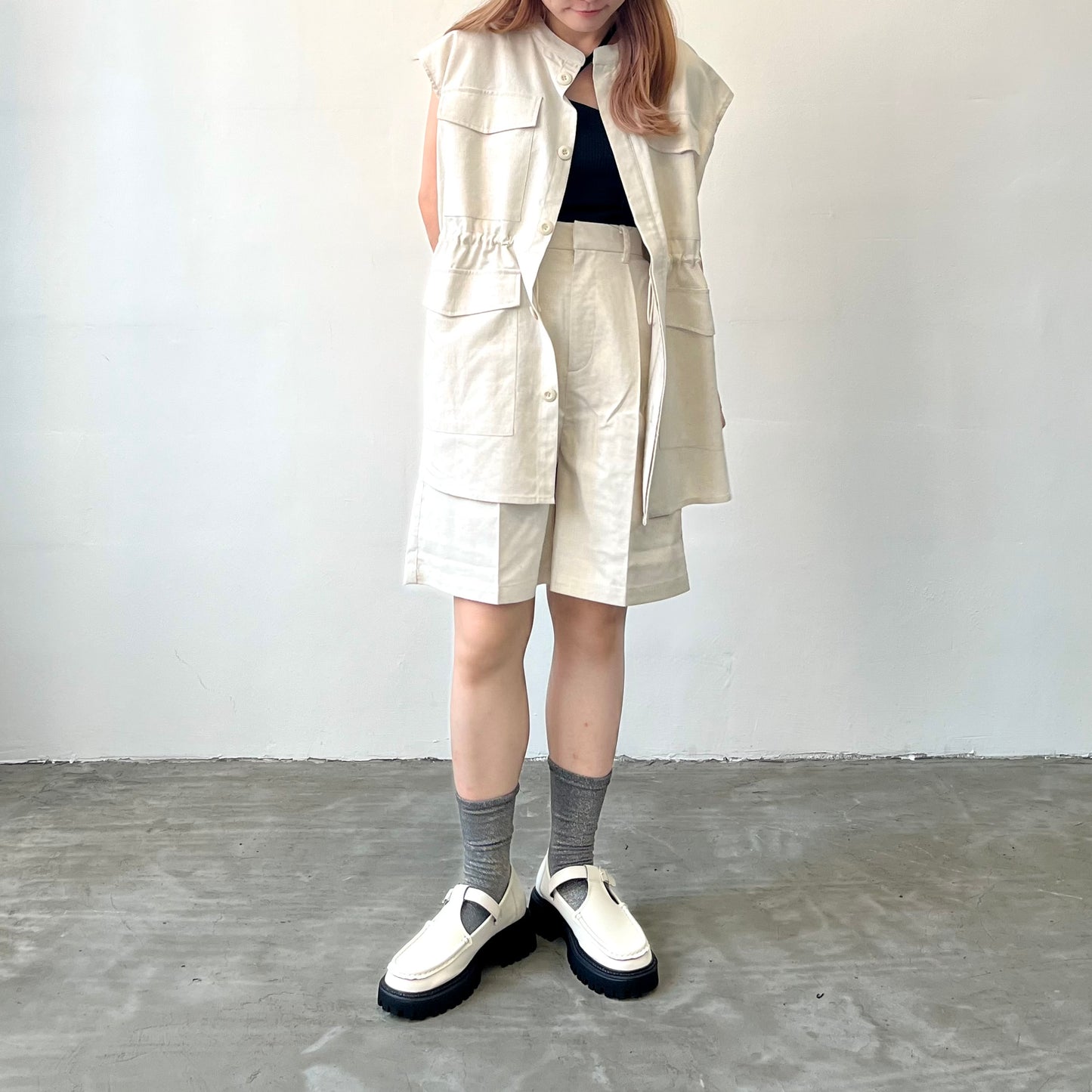 PT29- Short Linen Pants | Ivory | Beige | Black
