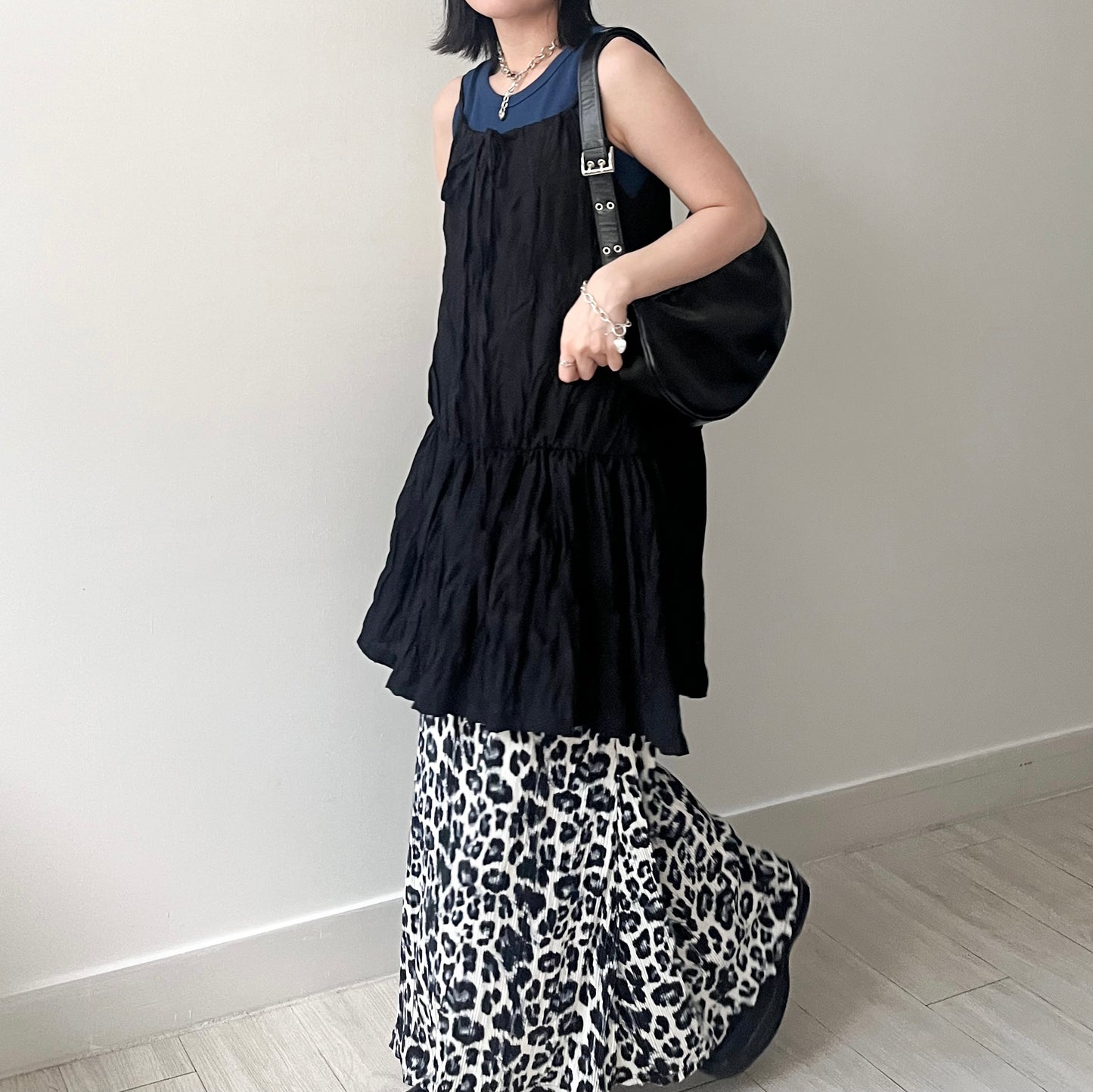 SK116- Leopard Skirt With Pocket