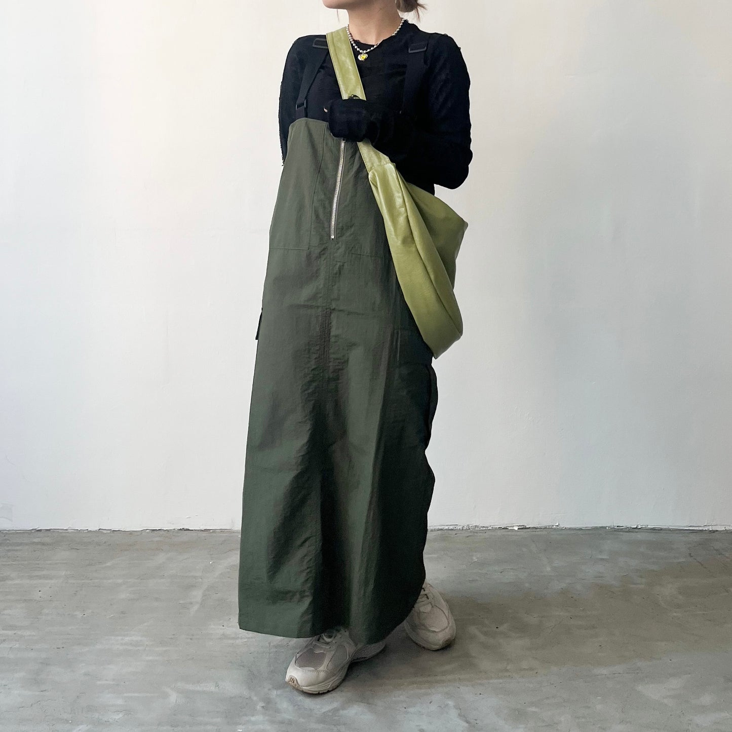 SK43- Khaki Jumper Skirt