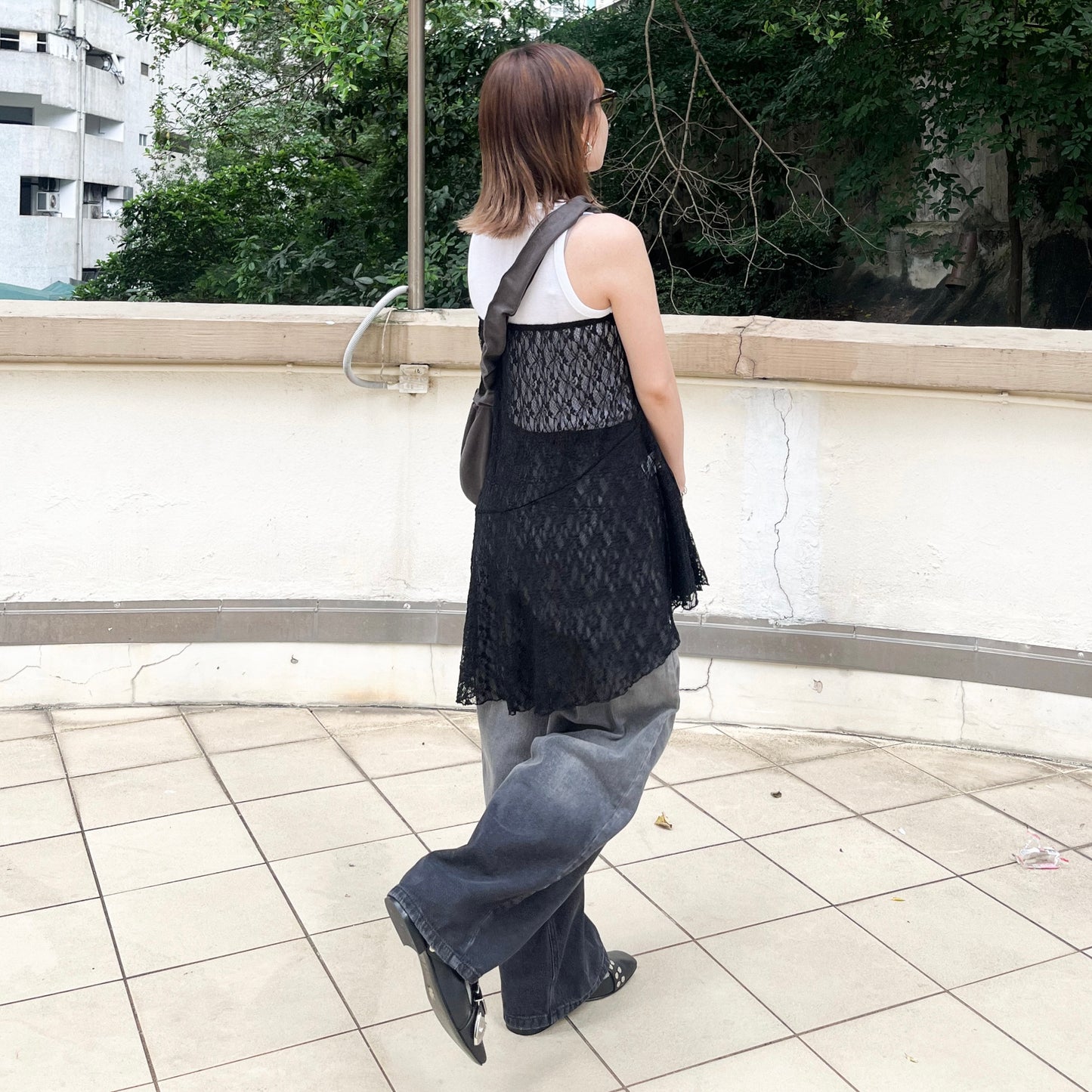 SK88- Laces Top / Skirt | White | Black