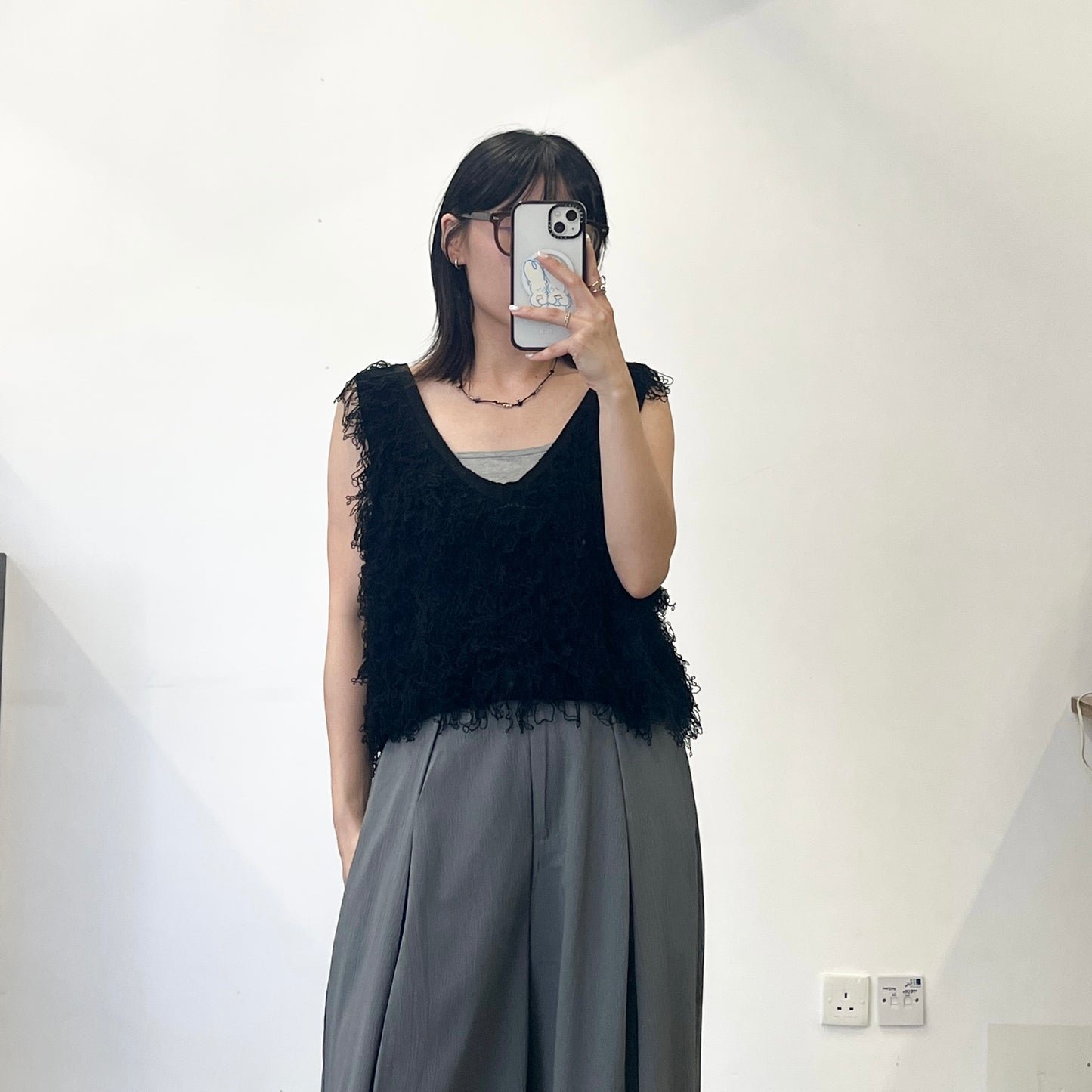 TP661- Boucle Short Vest | Ivory | Brown | Black