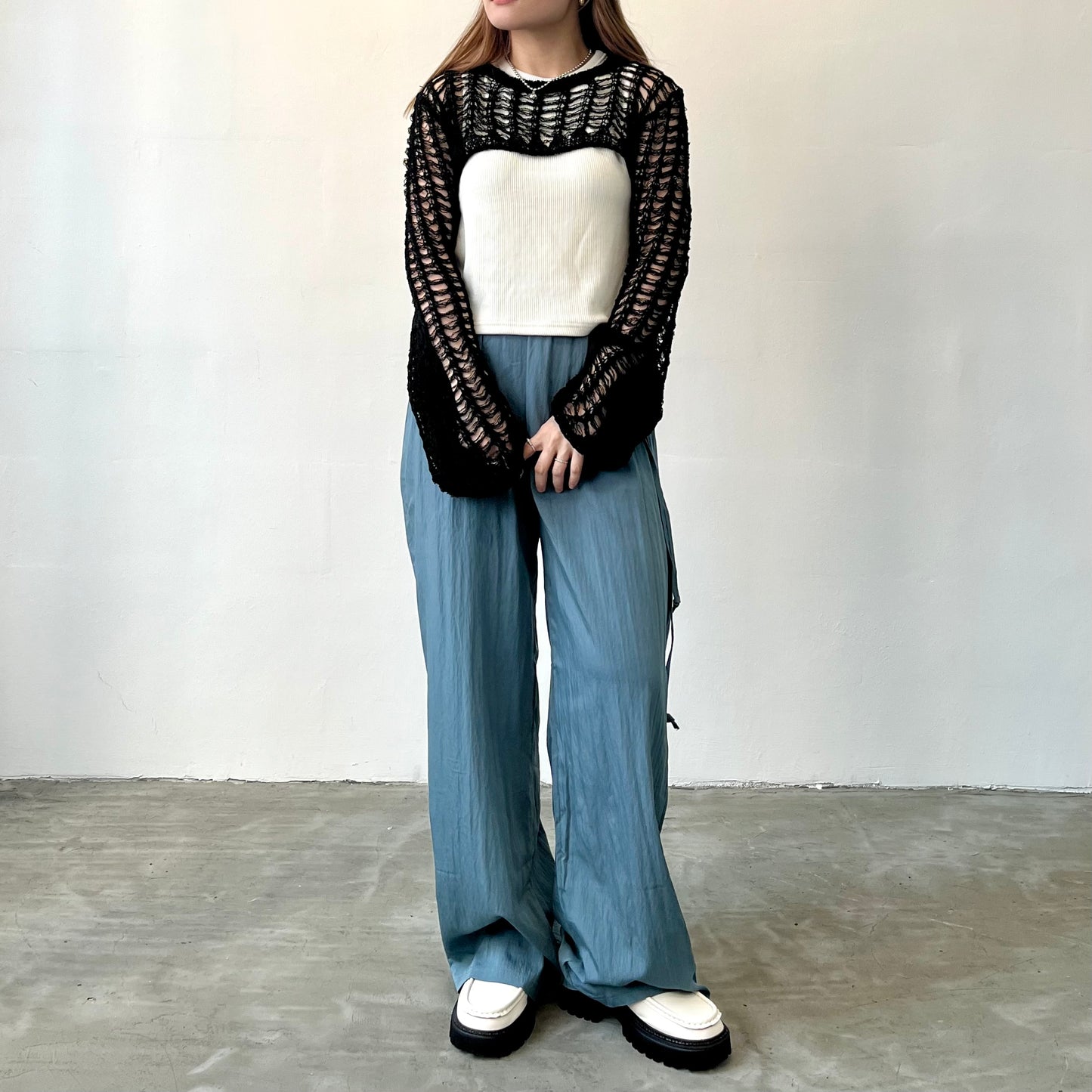 PT30- Soft Stripe Pants | Ivory | Blue