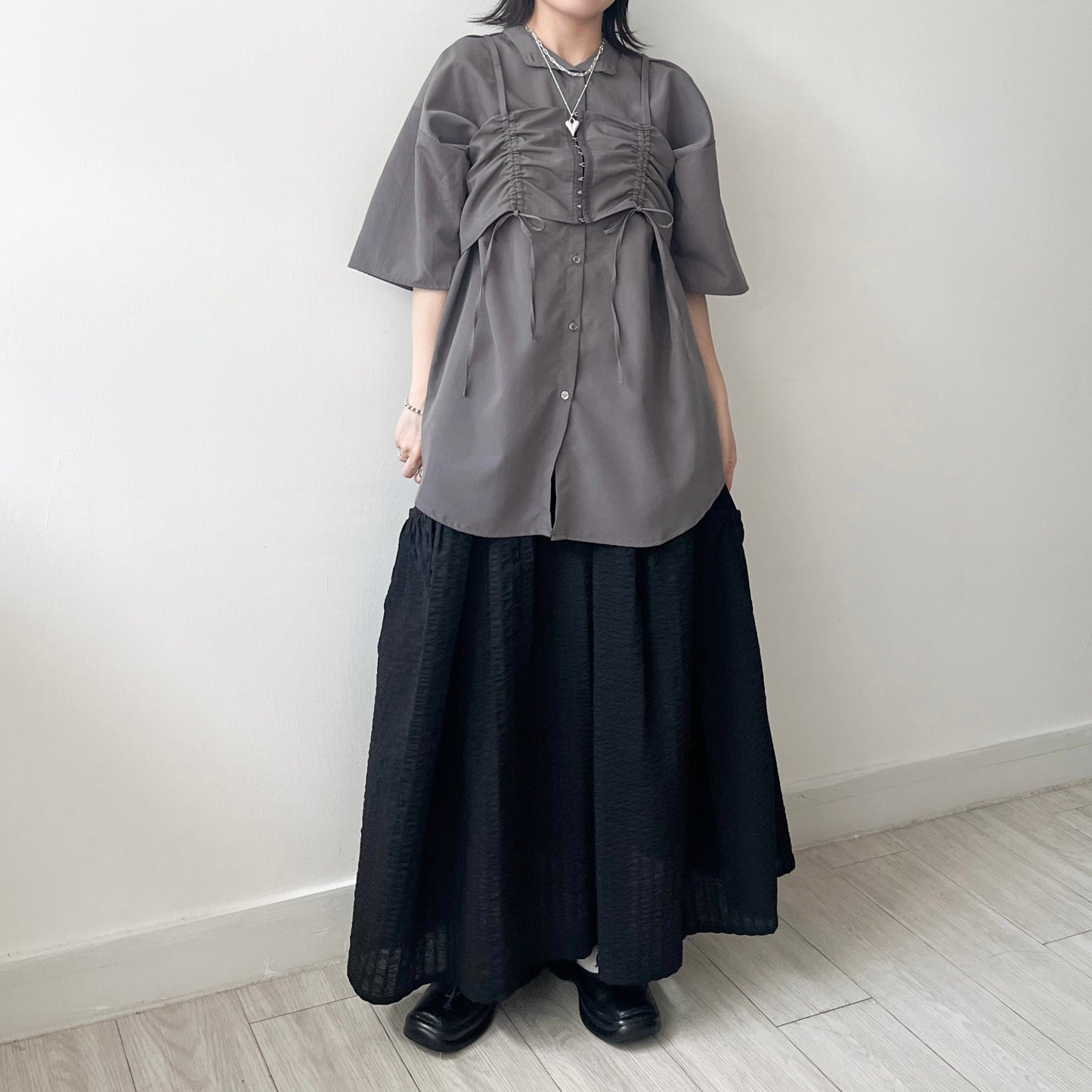 SK123- Flared Skirt | Ivory | Blue | Black