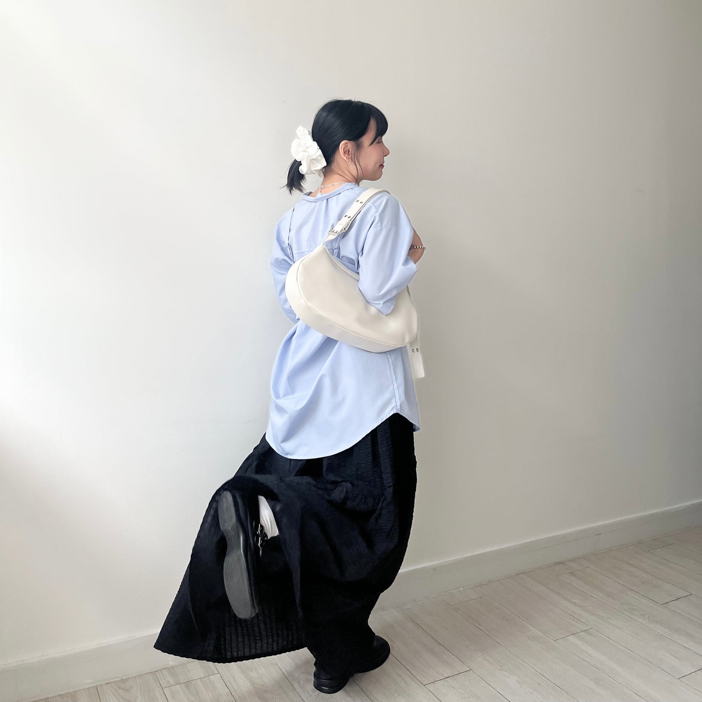 SK123- Flared Skirt | Ivory | Blue | Black