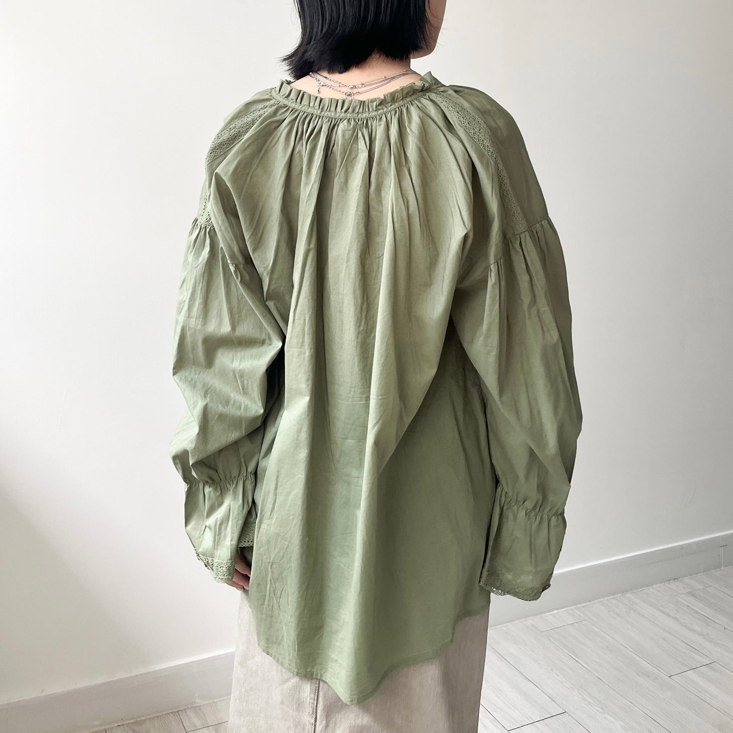 TP461- Ribbon Blouse | White | Green | Navy | Black