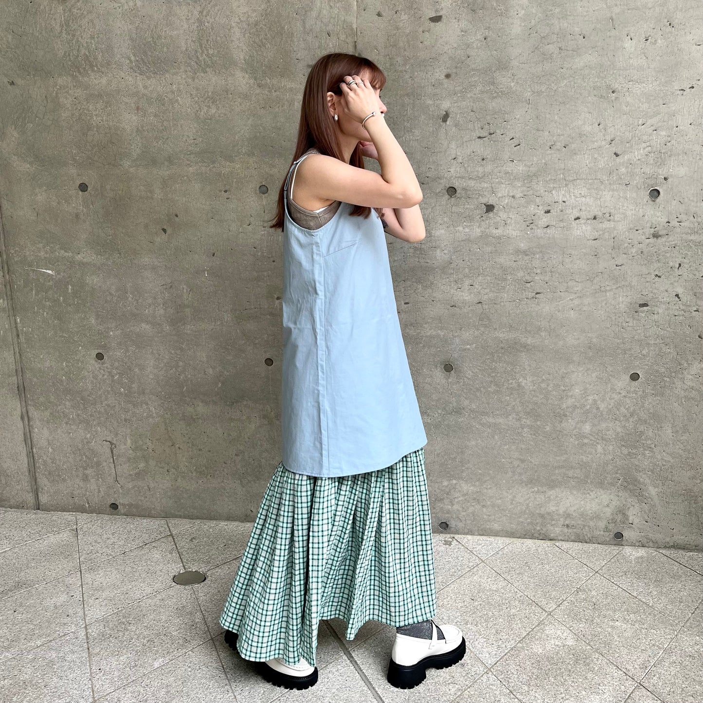 SK29 - Candy Color Checked Skirt | Pink | Blue | Green