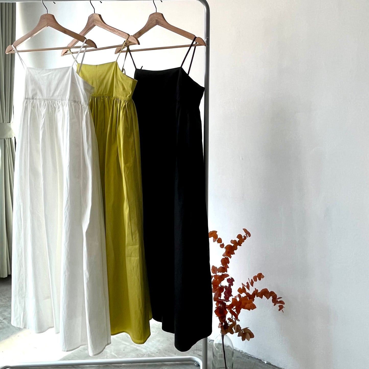 OP27- Straps One Piece Dress | White | Yellow | Black