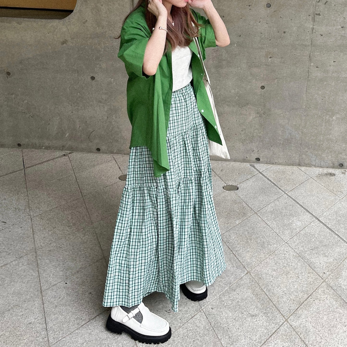 SK29 - Candy Color Checked Skirt | Pink | Blue | Green