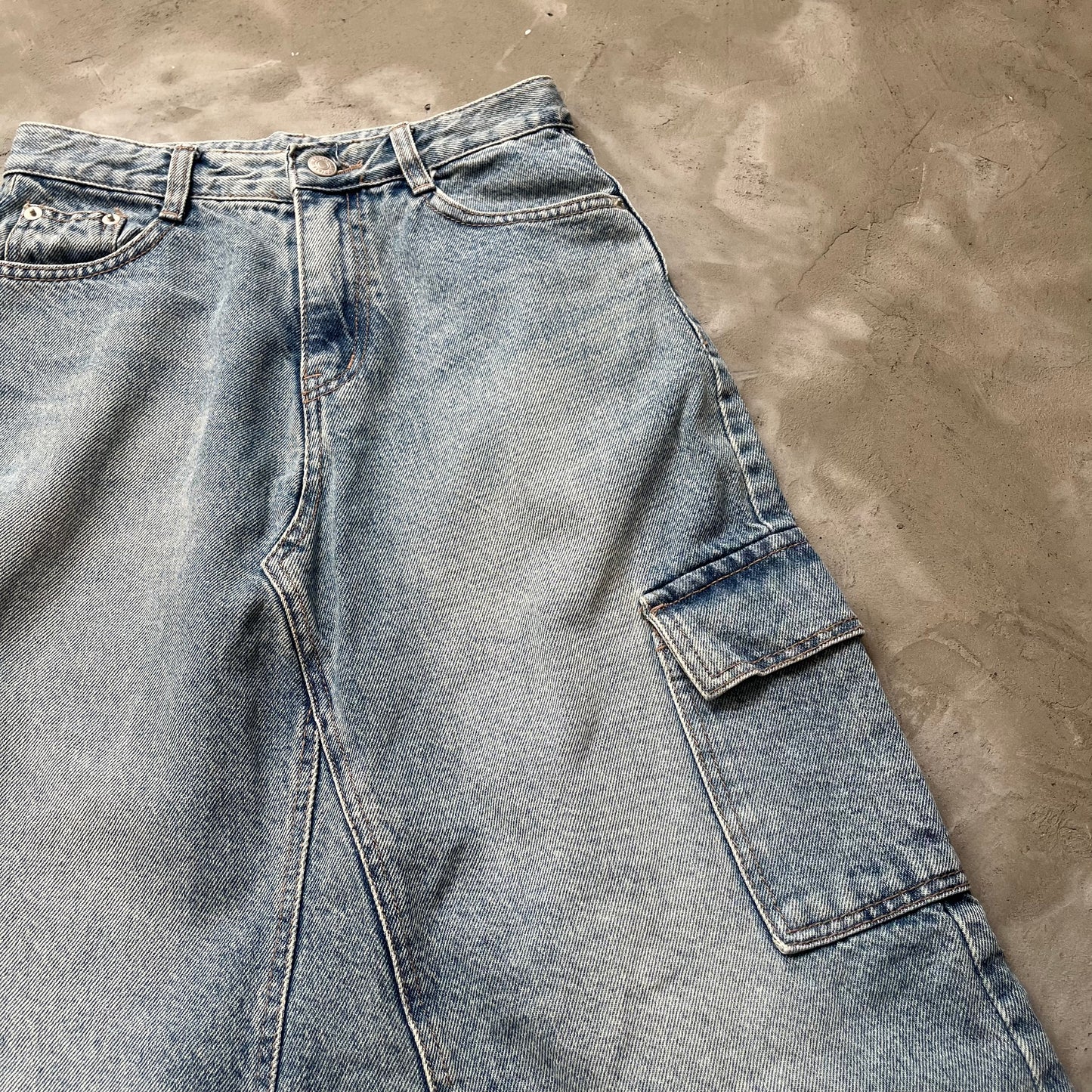 SK28- Worker Denim Skirt