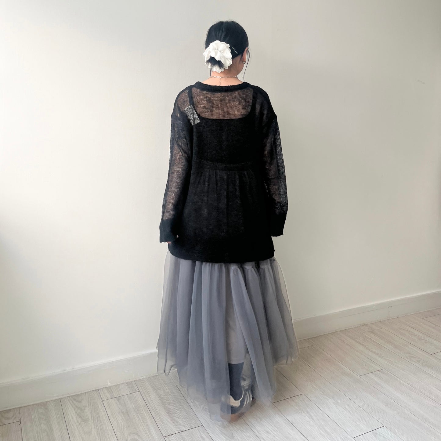SK99- Variant Tiered Tulle Skirt | Grey