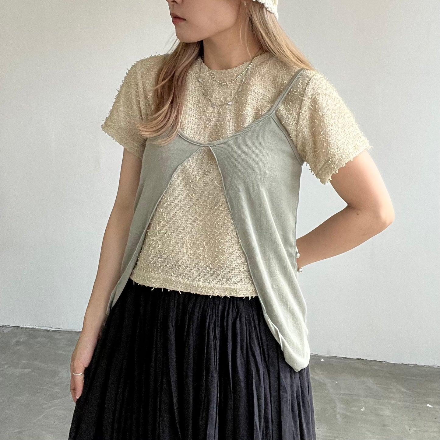 TP163- Soso Top | White | Yellow | Green