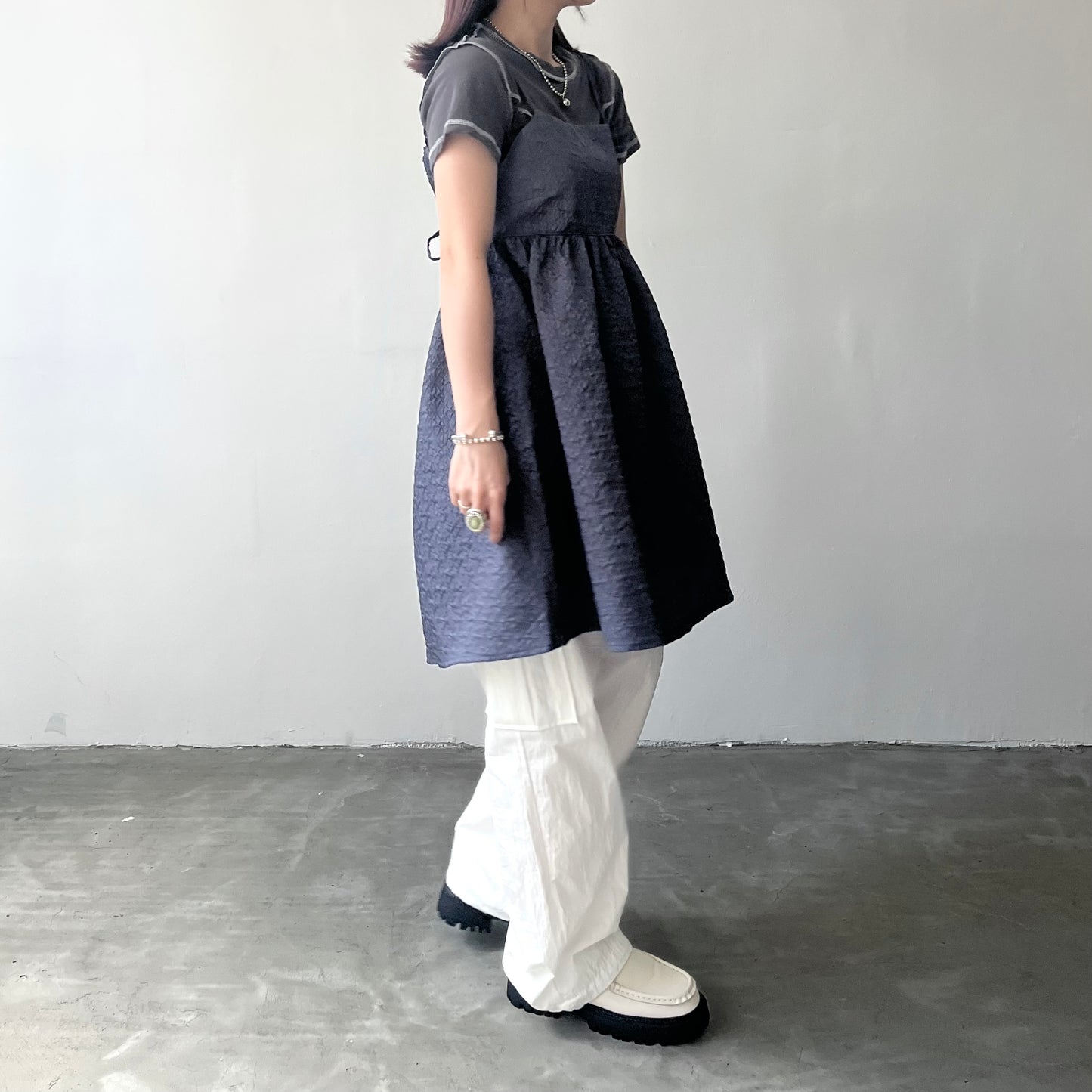 TP171- Fluffy Camisole long Cami | Ivory | Navy | Black