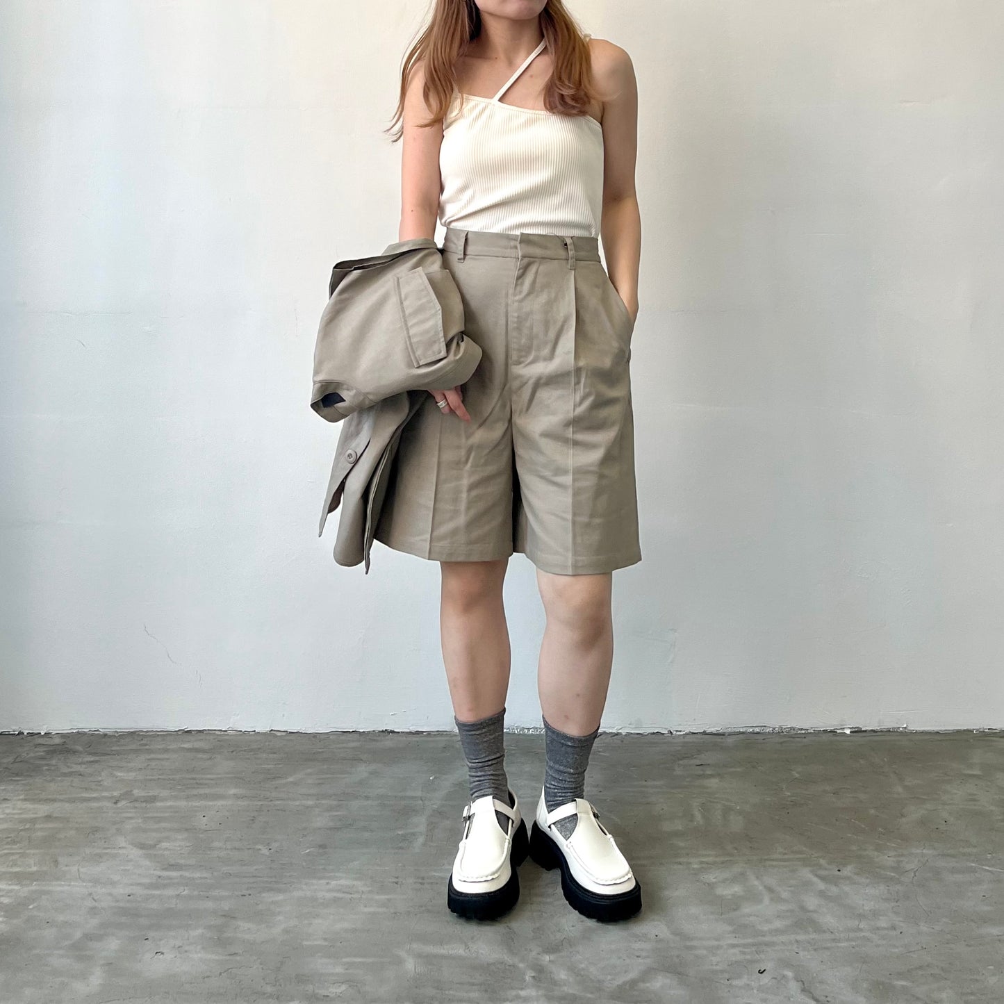 PT29- Short Linen Pants | Ivory | Beige | Black