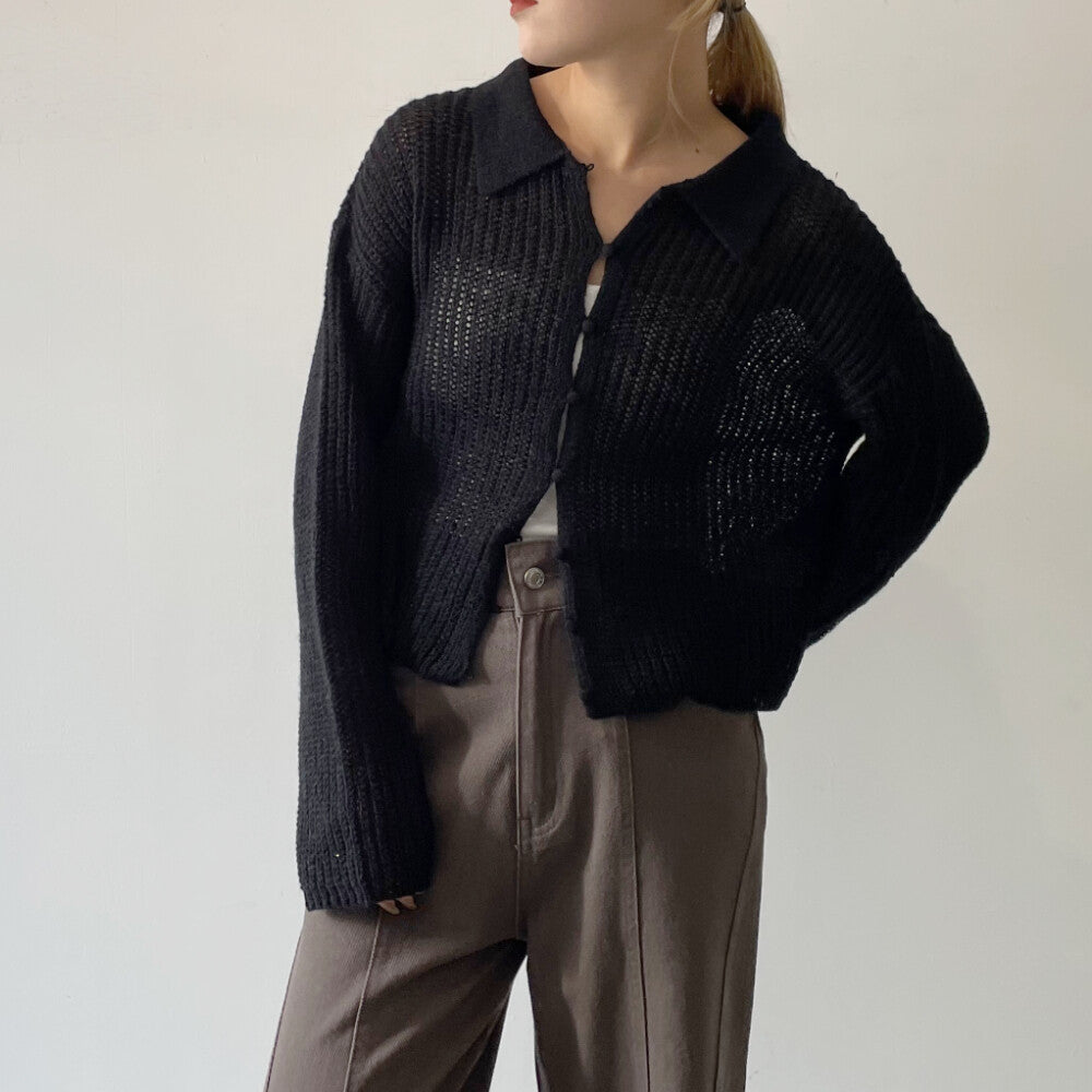 TP669 - Ligh Polo Knit | Ivory | Grey | Black