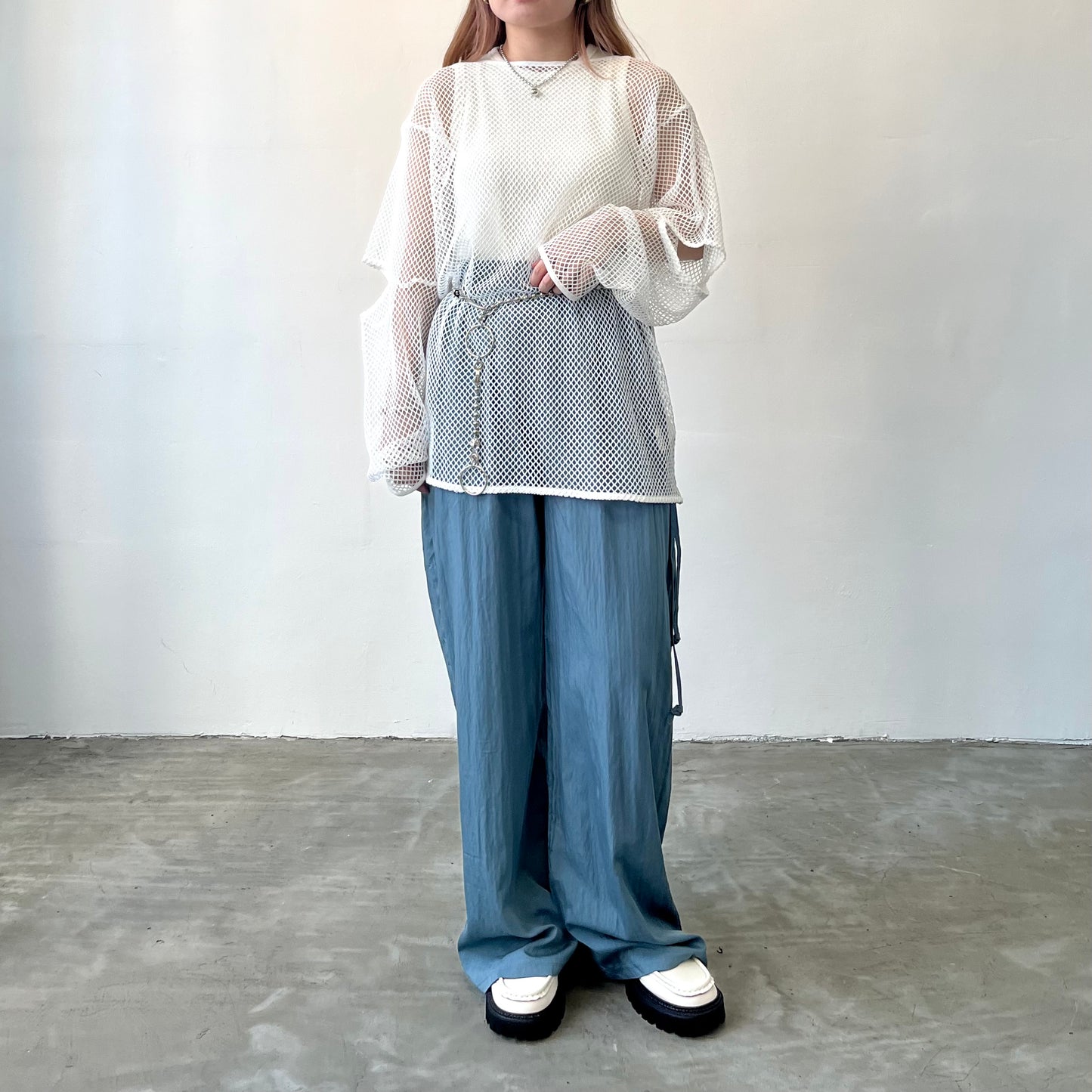 PT30- Soft Stripe Pants | Ivory | Blue