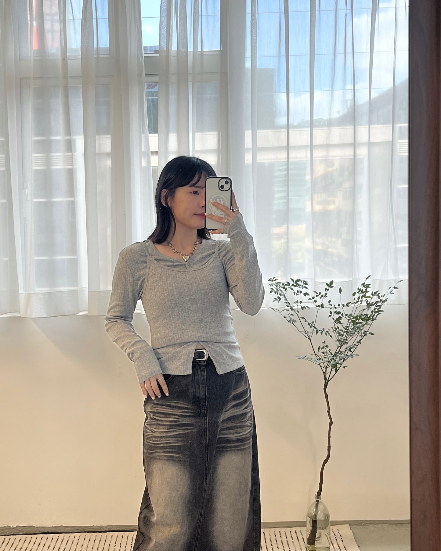 TP668- Vest and Cardigan 3 pcs Set | Grey | Brown | Black
