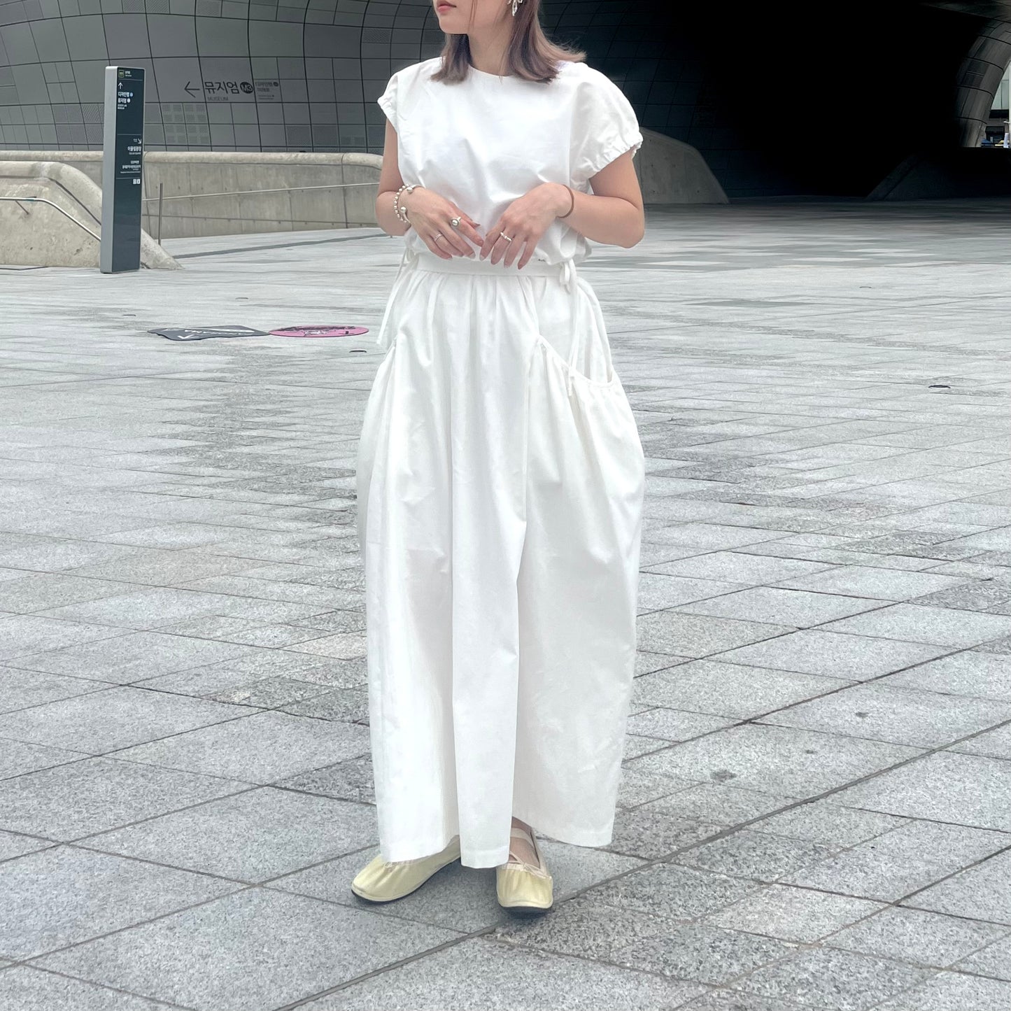 🇰🇷連線新品 SK36- Bobble Pocket Dress | White | Black