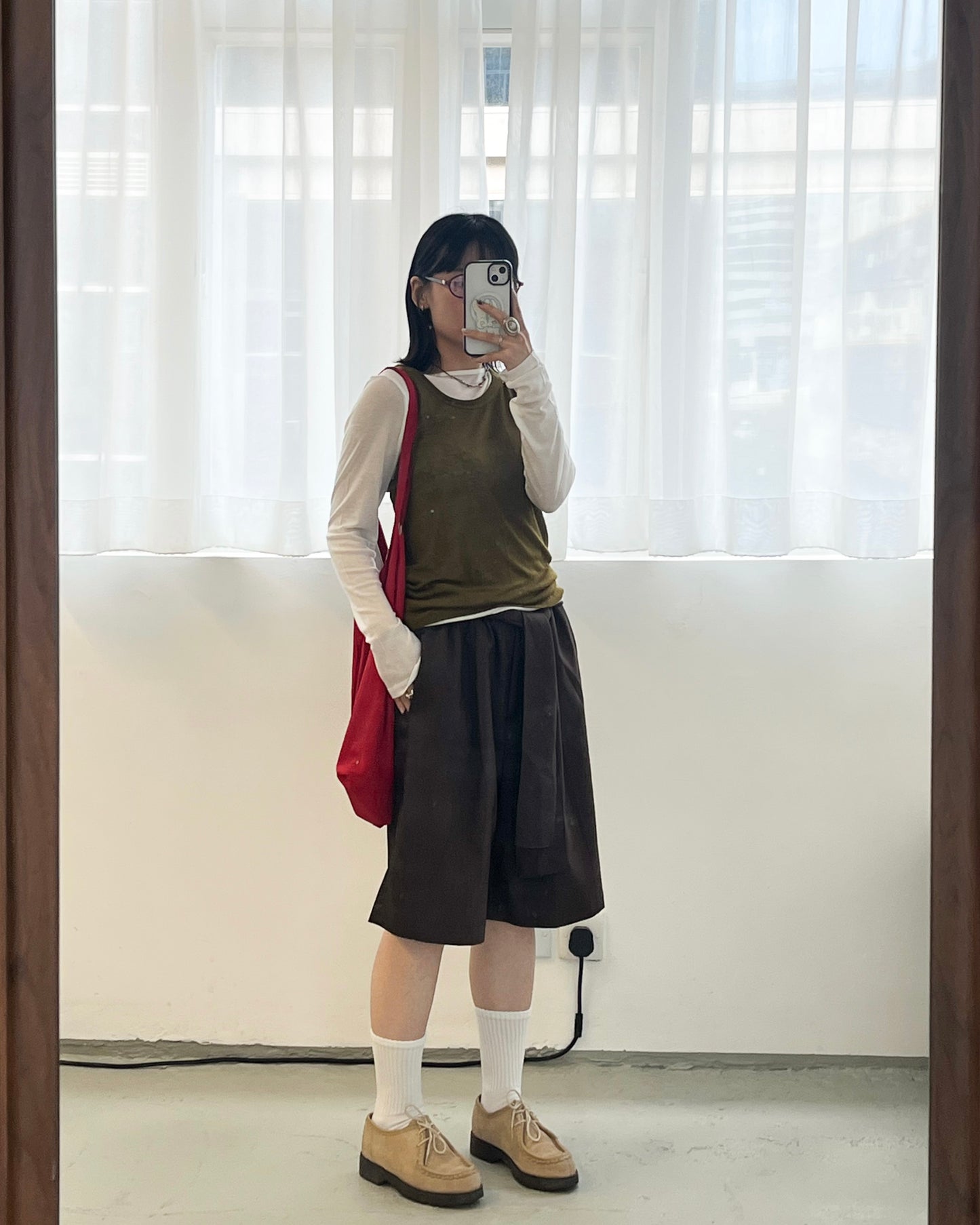 PT94- Short Pleated Belt Trousers Pant | Grey | Brown | Black