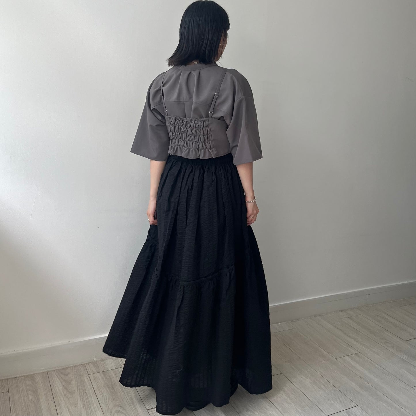 SK123- Flared Skirt | Ivory | Blue | Black