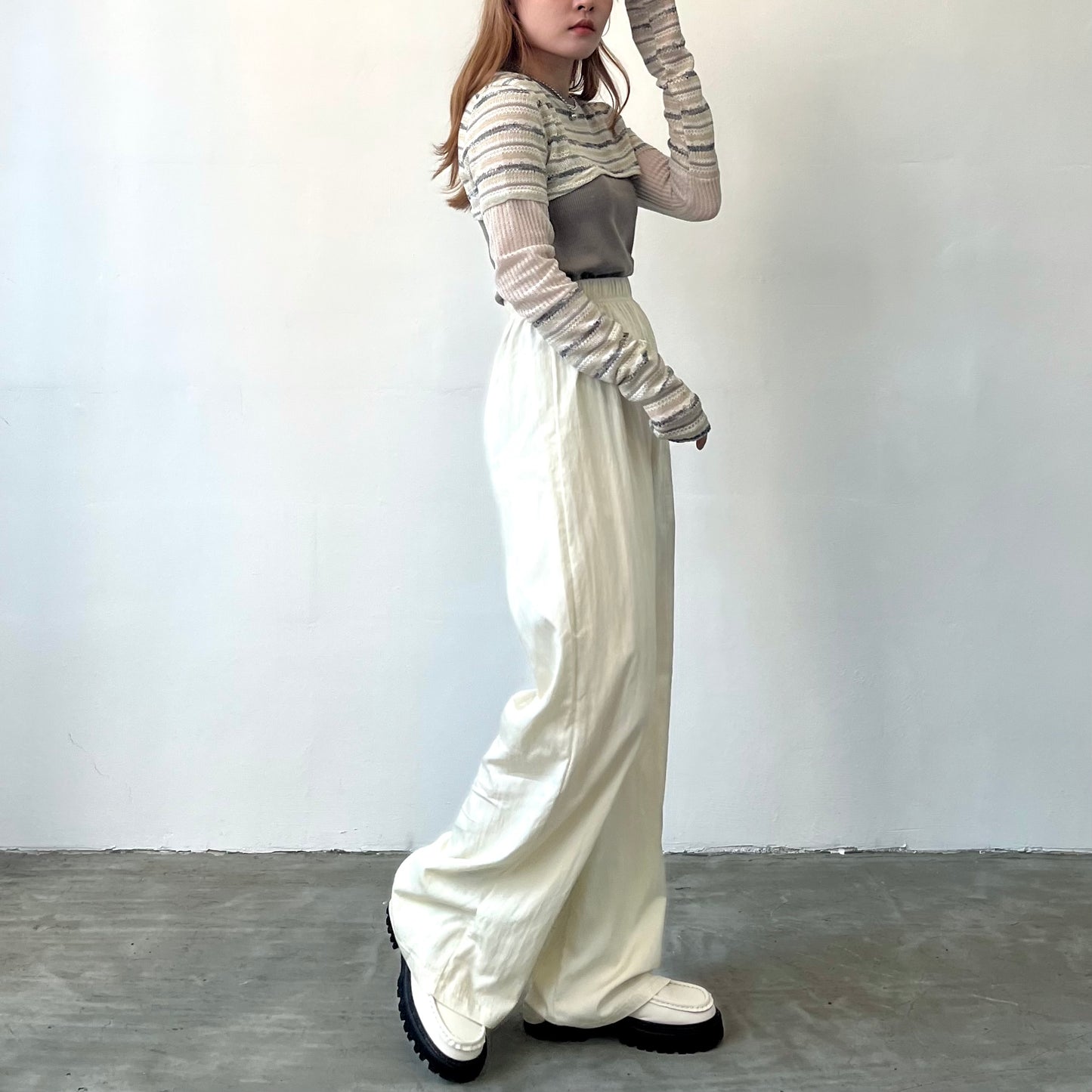 PT30- Soft Stripe Pants | Ivory | Blue