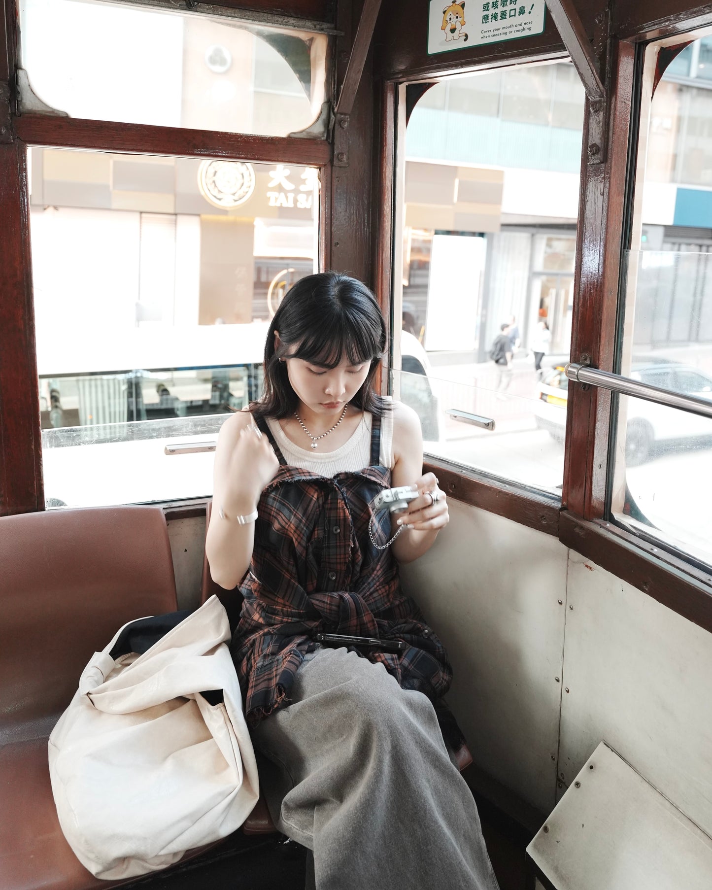 "早鳥優惠" TP650- 4 way超美格仔Lace Shirt | Navy | Brown