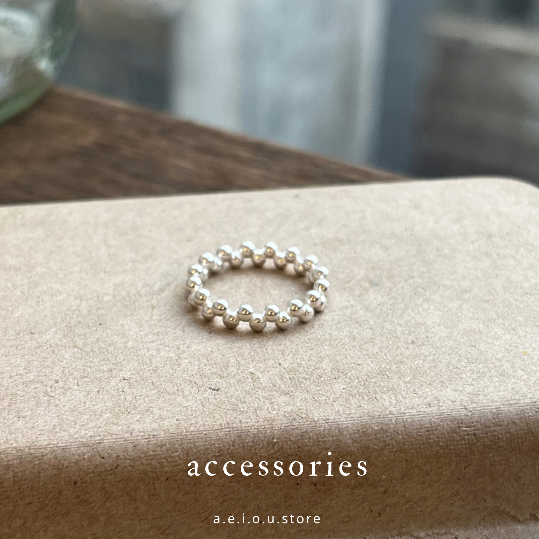 AC192- S925 Basic Dot Dot Ring #11 / # 13 / # 15