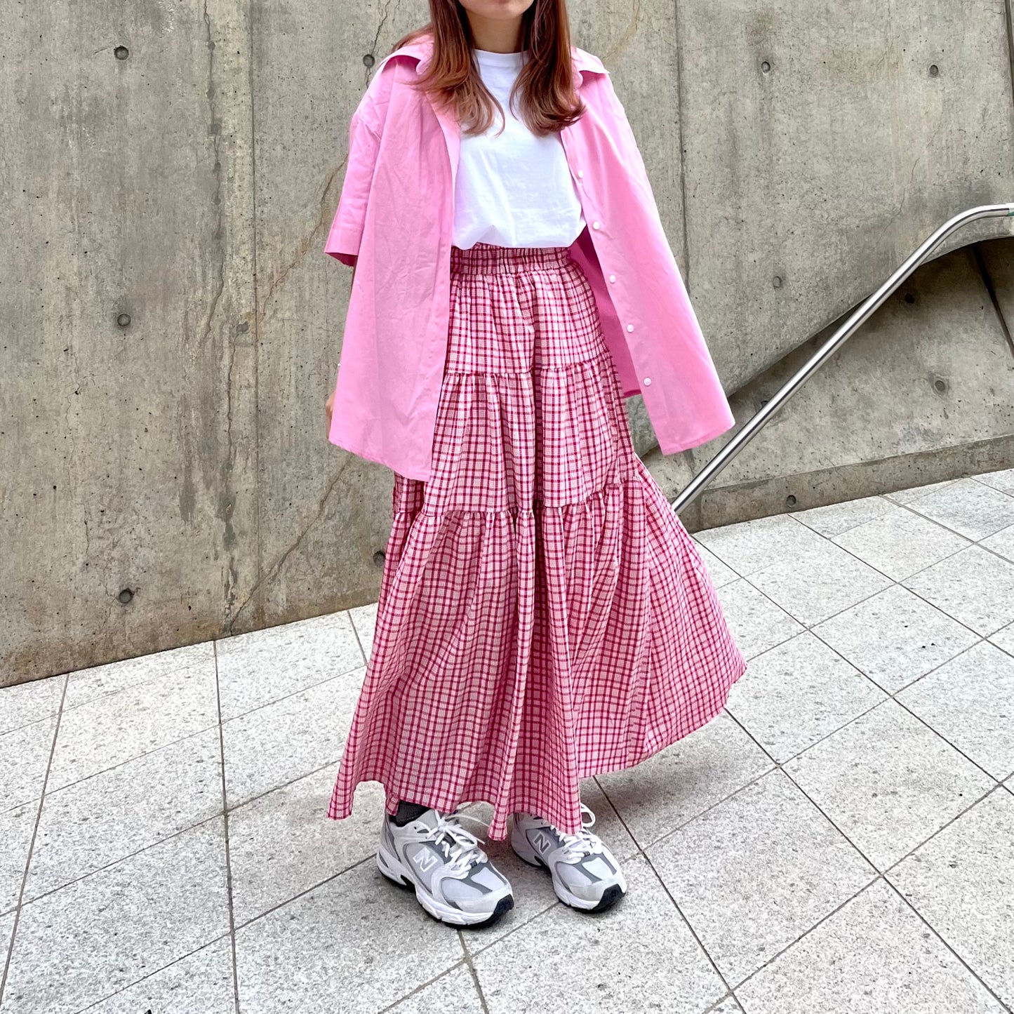SK29 - Candy Color Checked Skirt | Pink | Blue | Green