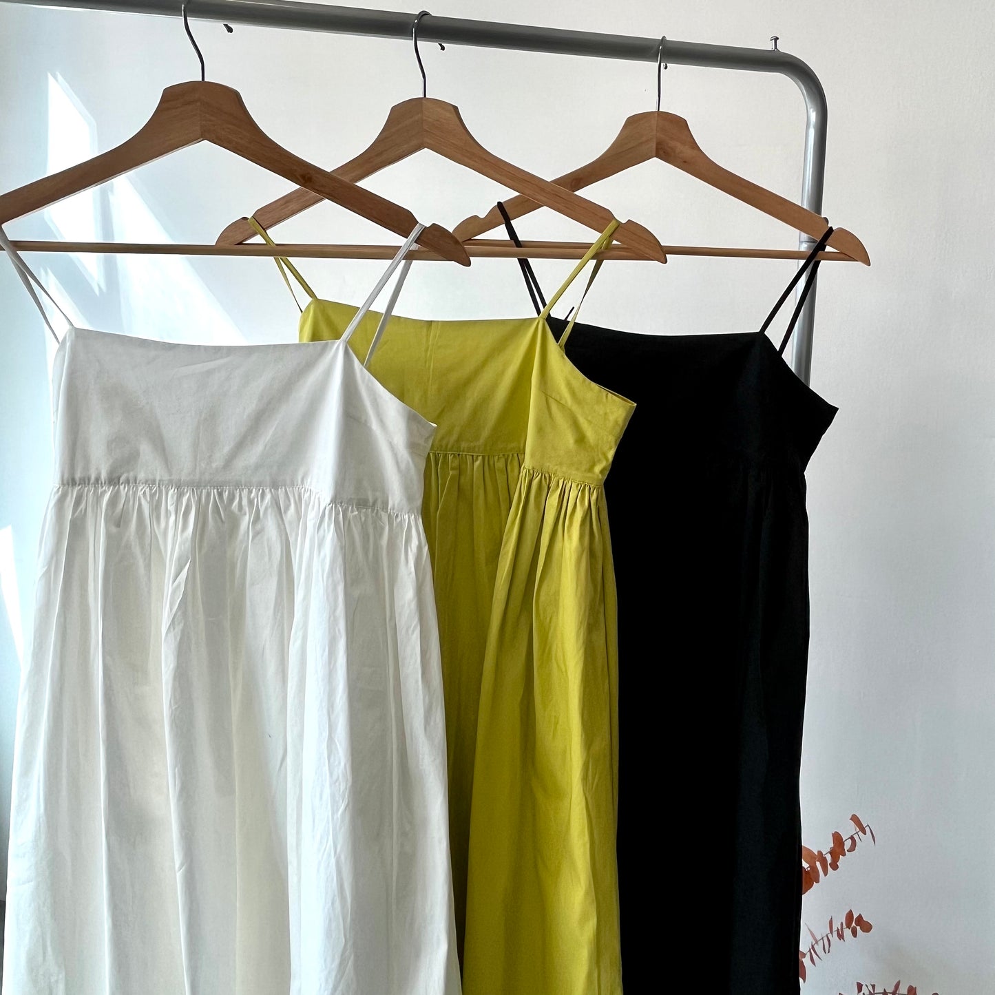 OP27- Straps One Piece Dress | White | Yellow | Black