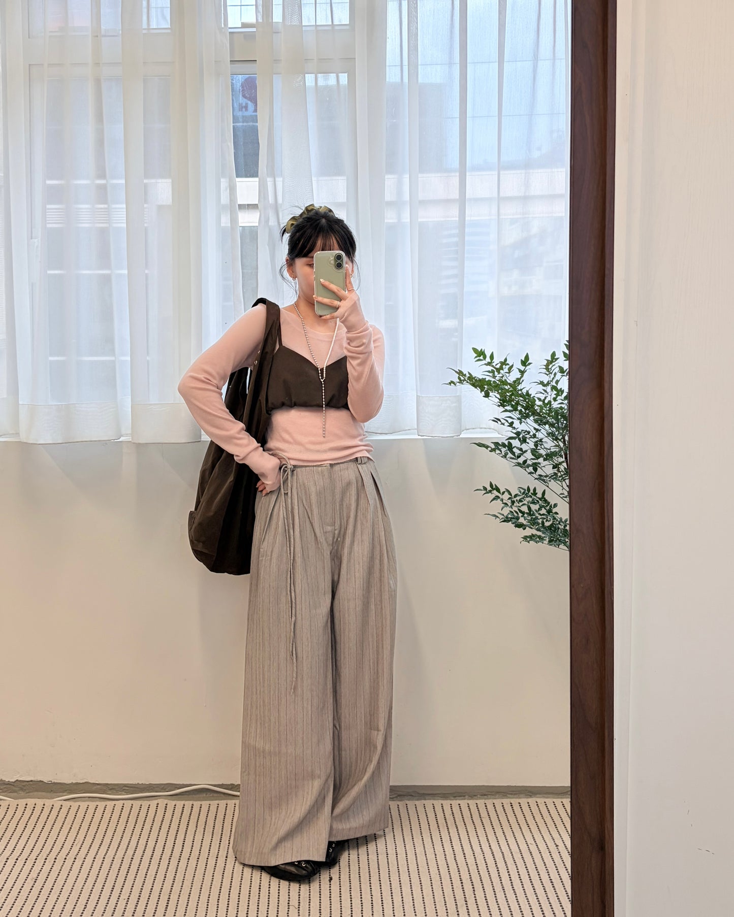 TP685- Bobble Vest Top | Brown | Charcoal