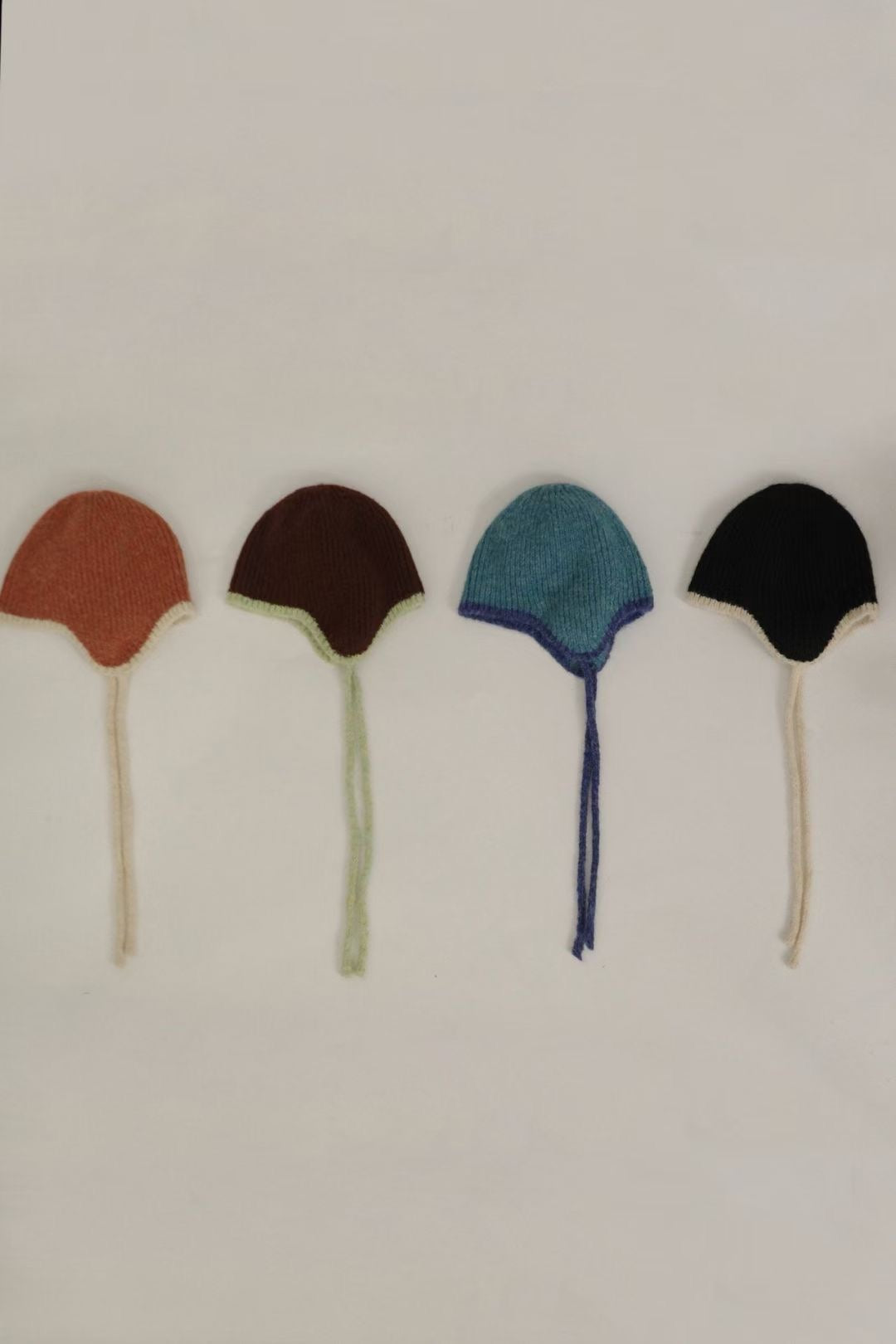 H31- Earflap Hat | Coral | Mint | Brown | Black