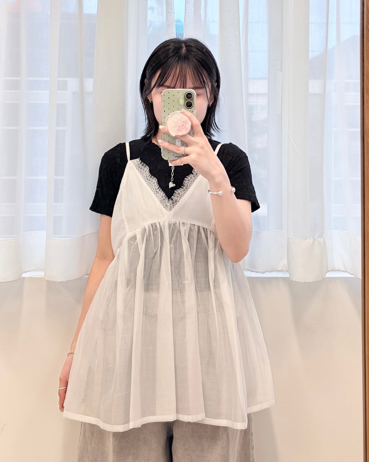 TP751- Lace Camisole Vest Top | White | Grey | Black