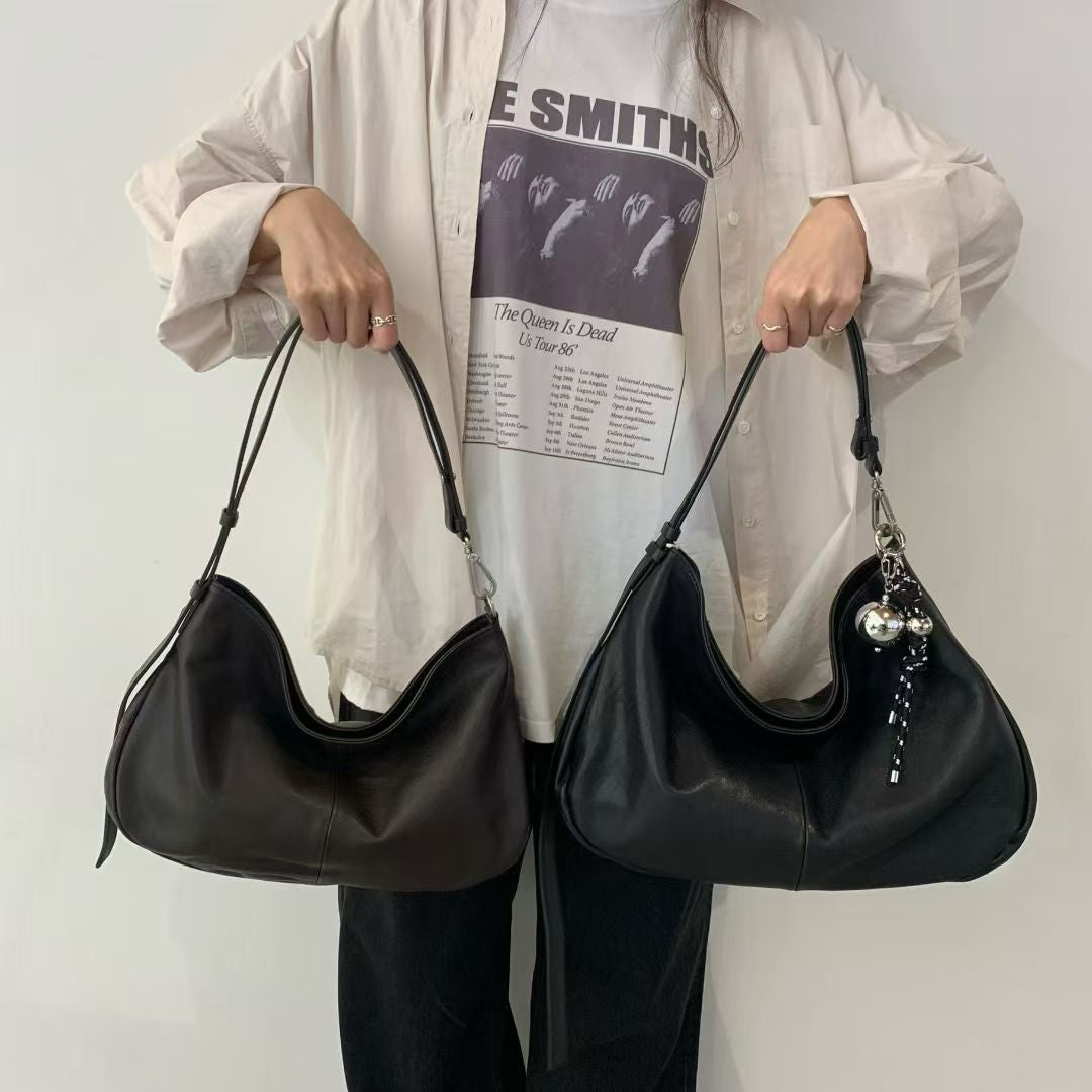 羊皮 / 麂皮 法式皮搭包 ( Small size )