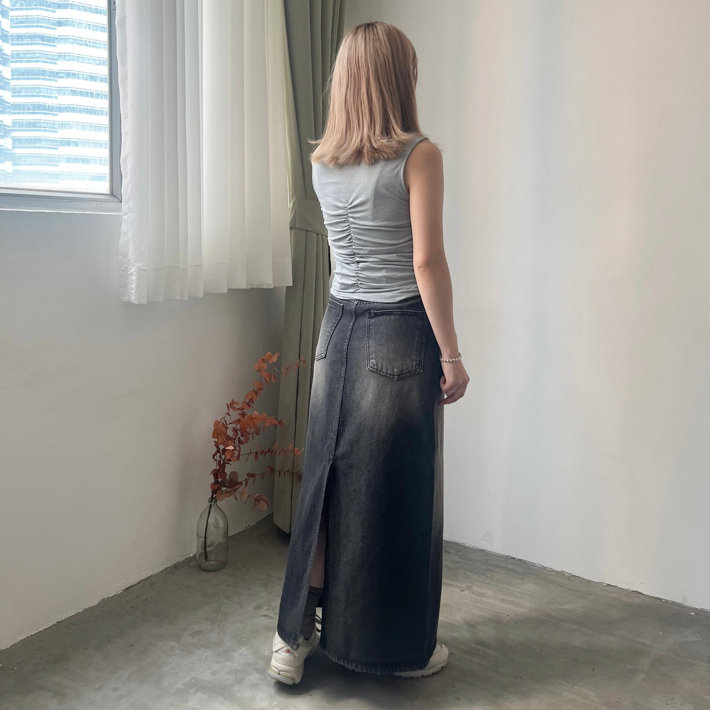 TP193- Quattro Shirling Top | light Grey | Grey