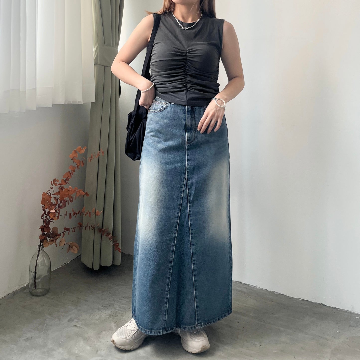 TP193- Quattro Shirling Top | light Grey | Grey