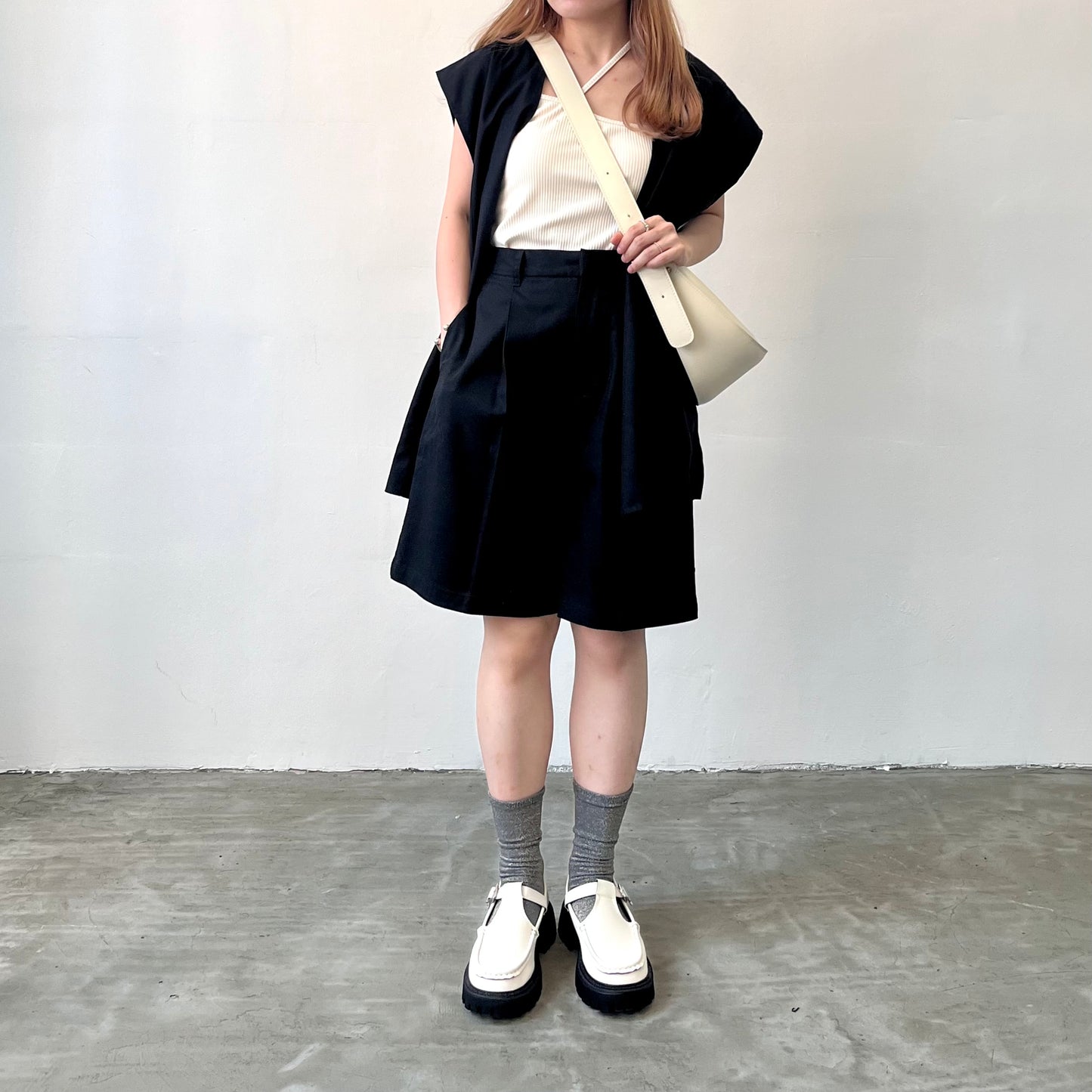 PT29- Short Linen Pants | Ivory | Beige | Black