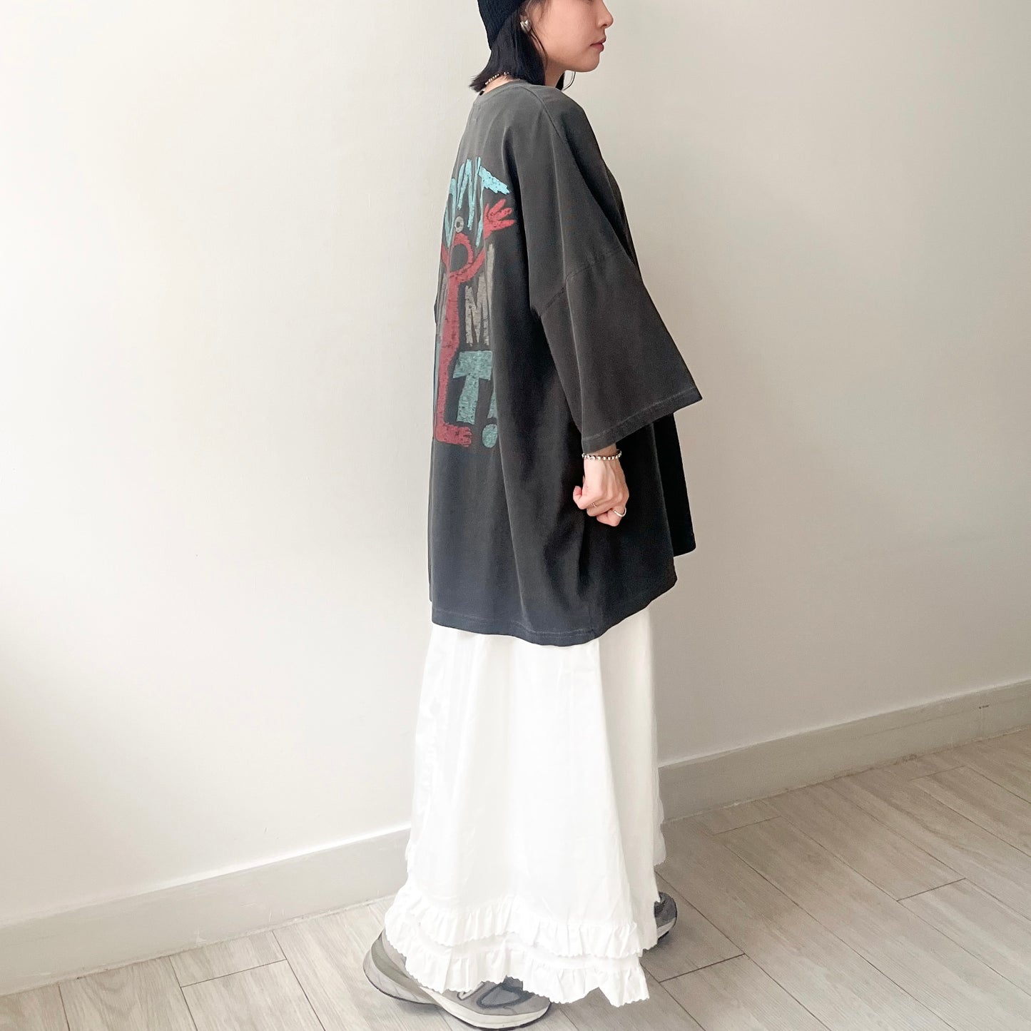 TP485- 芝麻街 UNISEX Big Tee | Charcoal
