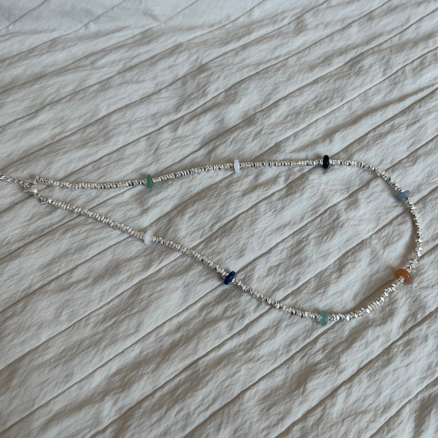 AC72- Silver Beams Mix Necklace