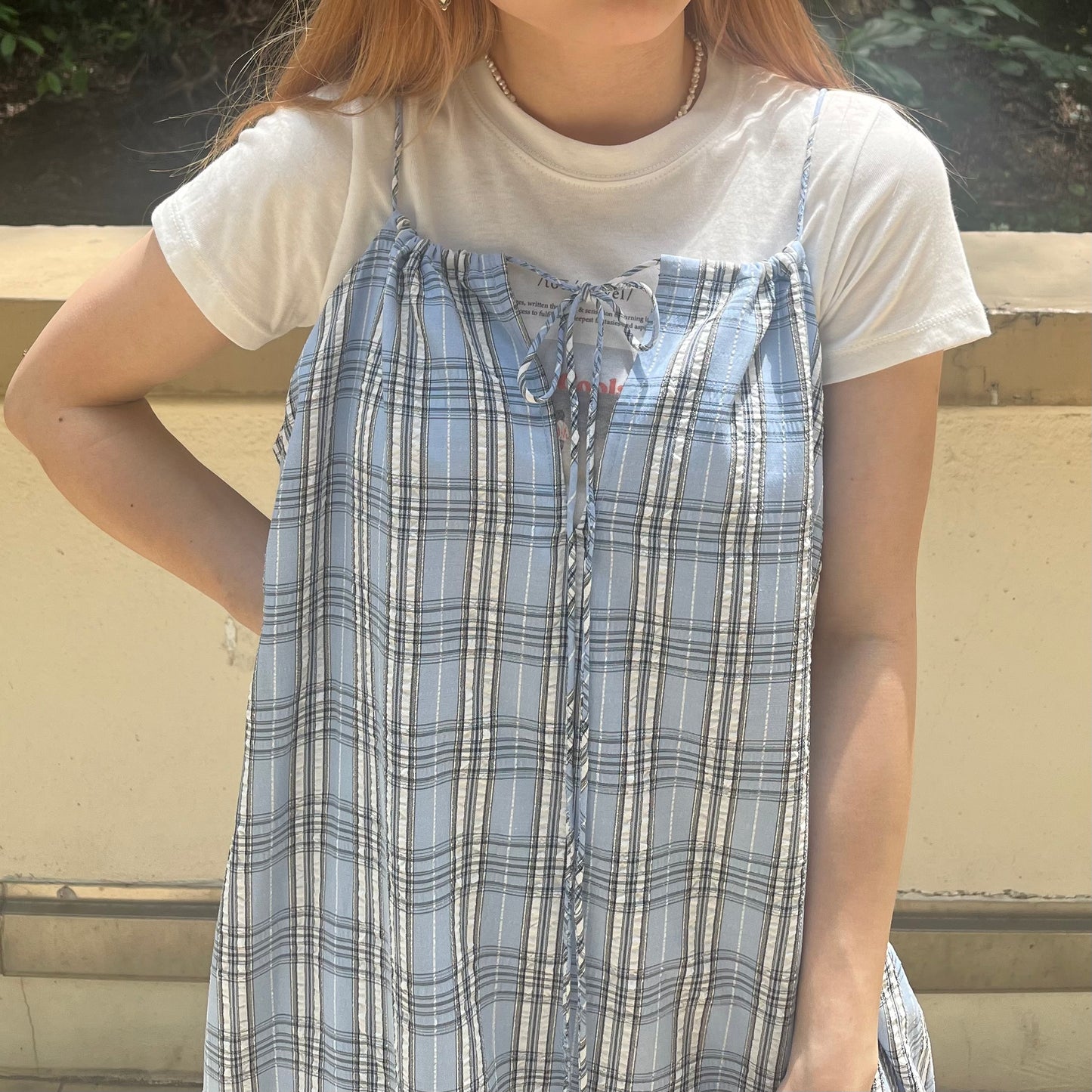 OP28- 2 Way Checked Dress | Yellow | Blue