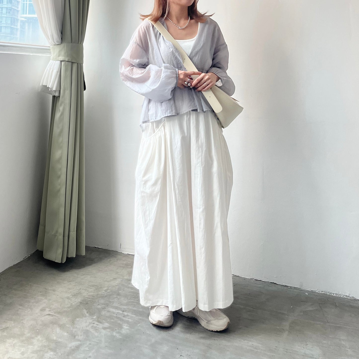 早鳥優惠 TP186- Jellyfish See-through Cardigan | White | Yellow | Grey