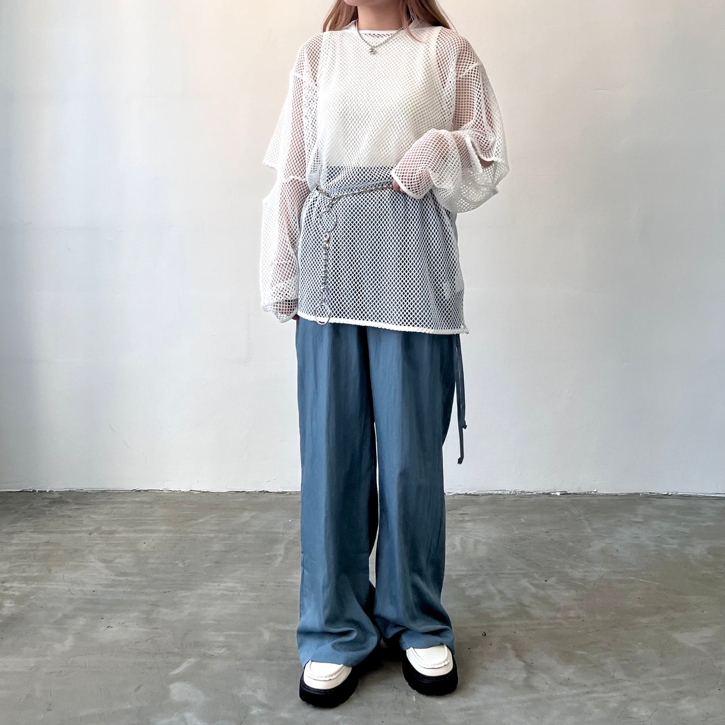 PT30- Soft Stripe Pants | Ivory | Blue