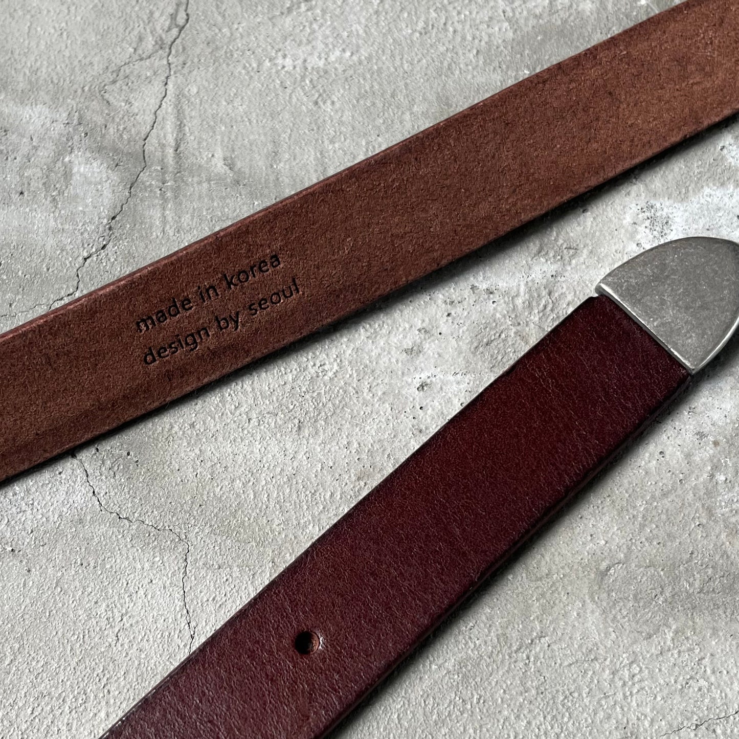 BT04- 3cm 磨砂扣粗身牛皮帶