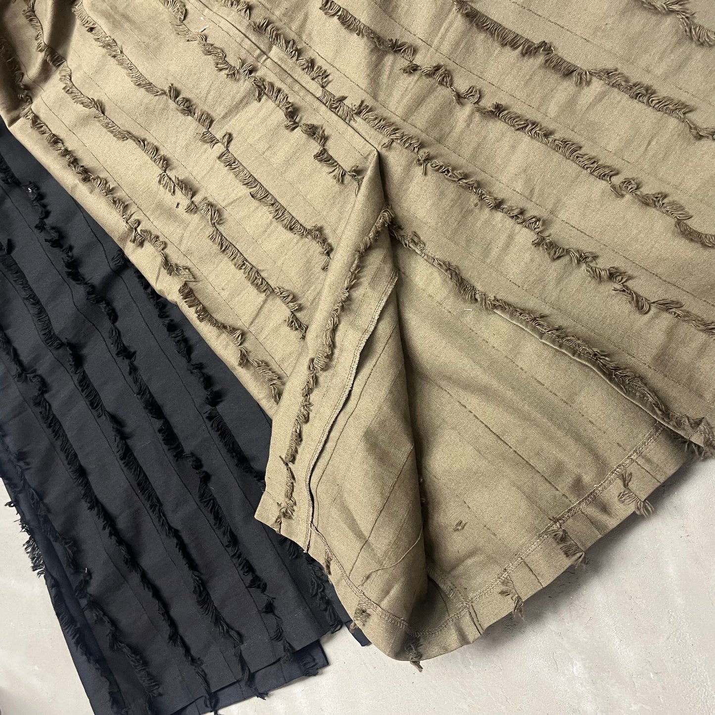 SK40- Stripe Soso Skirt | Khaki | Black