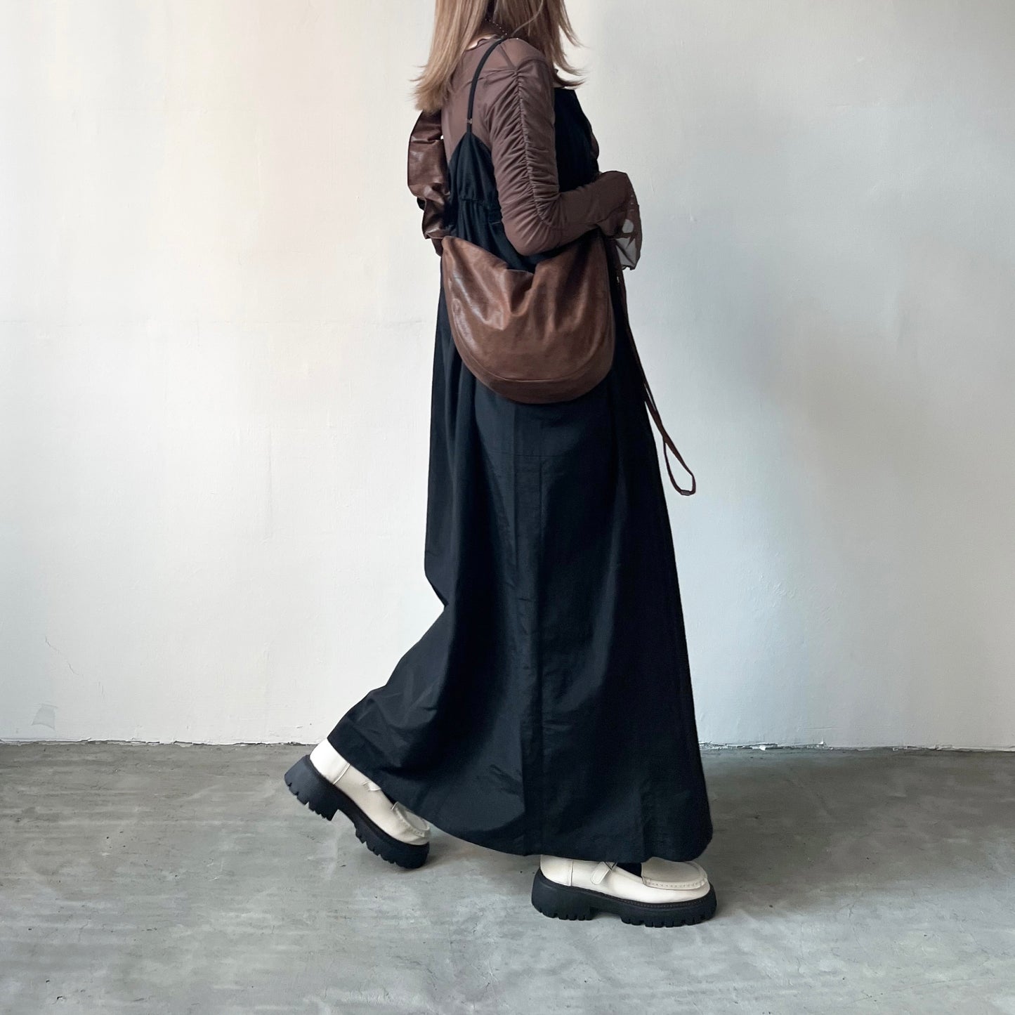 OP51- Drawstring Casual Dress | Black